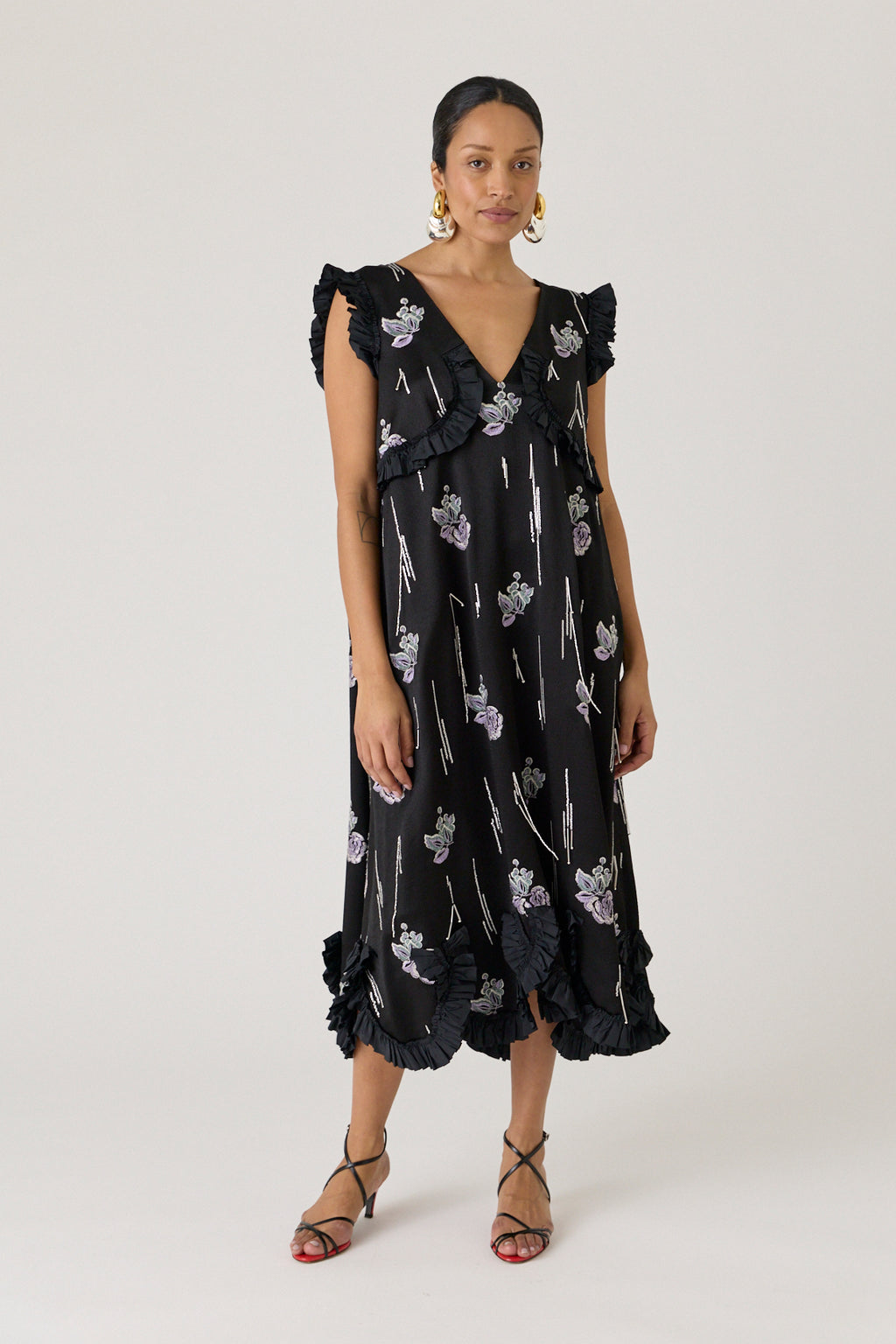 Long Embroidered Maxi Dress