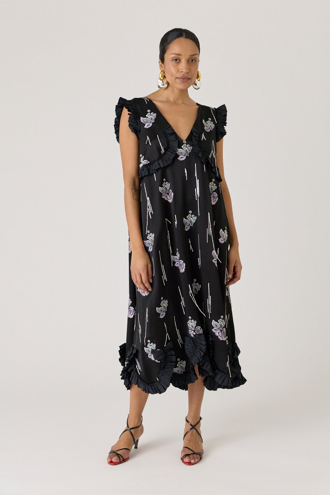 Long Embroidered Maxi Dress