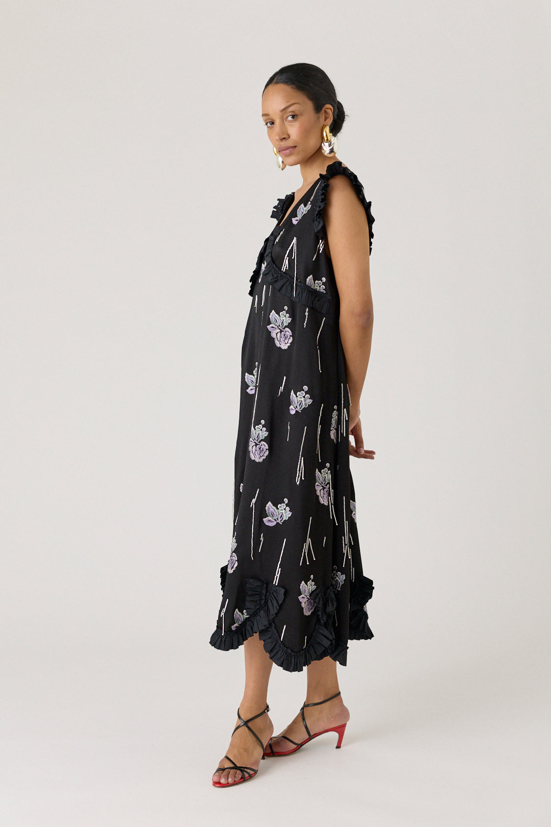 Long Embroidered Maxi Dress