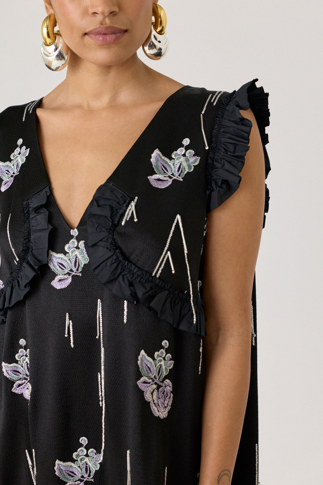 Long Embroidered Maxi Dress