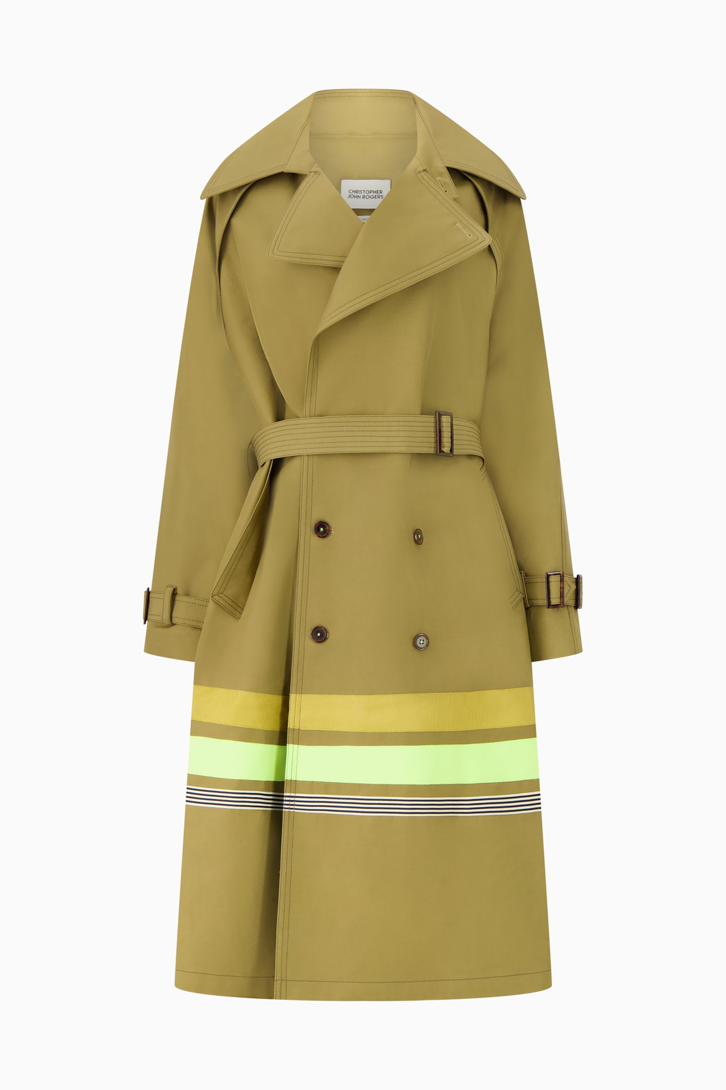 Embroidered Oversized Trench Coat