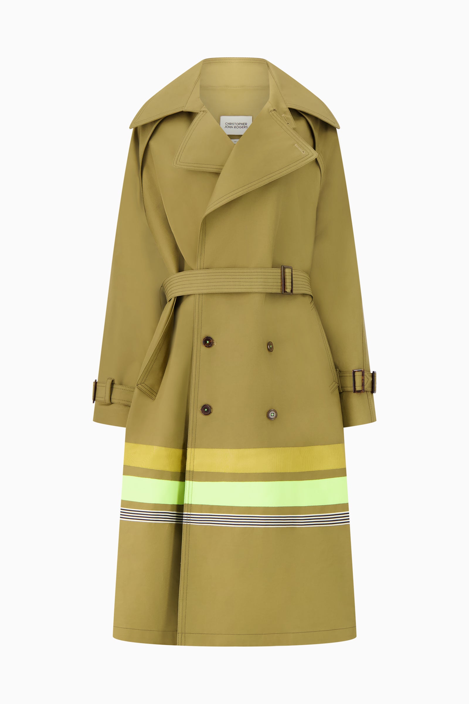 Embroidered Oversized Trench Coat