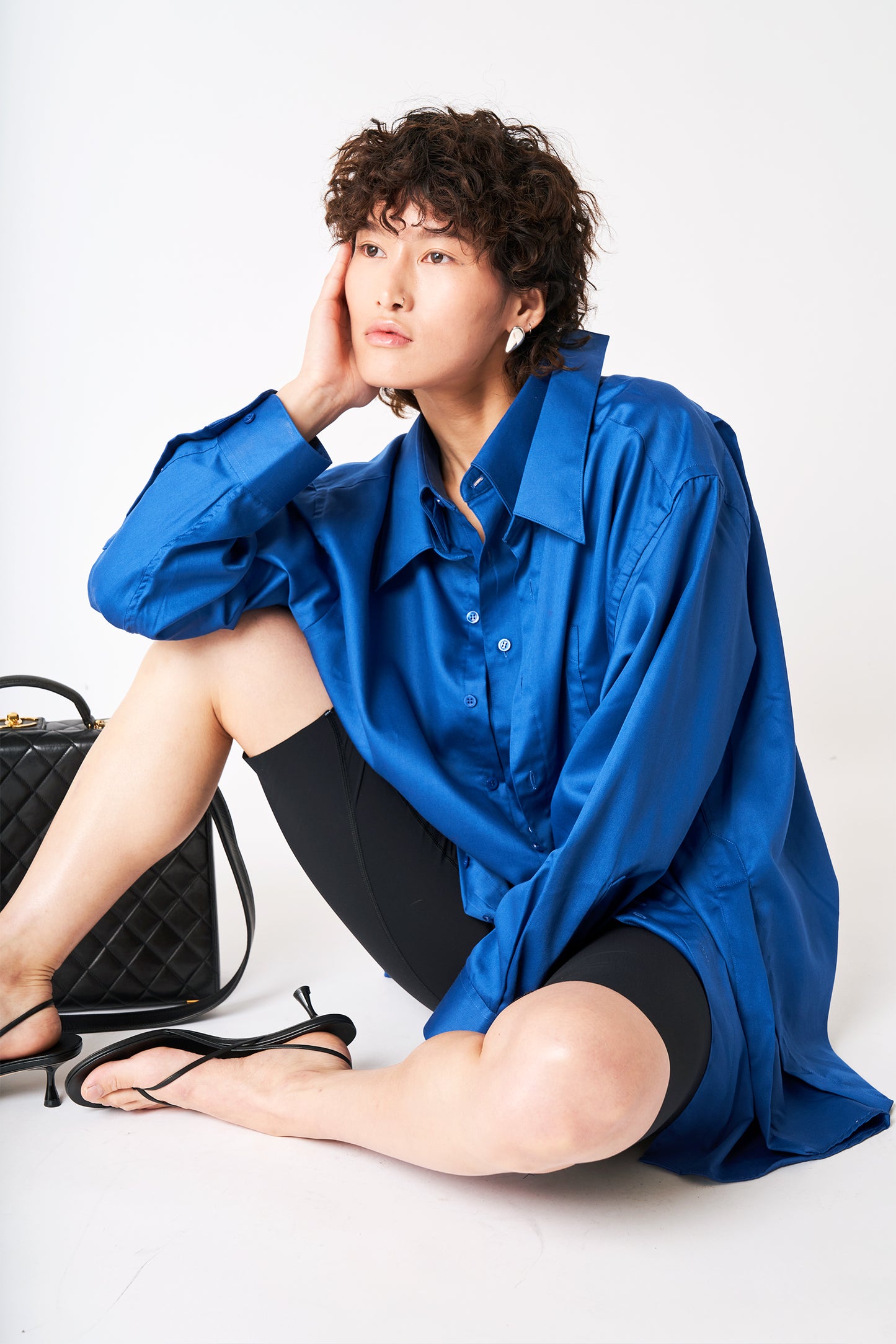 Oversized Double Shirt - Navy