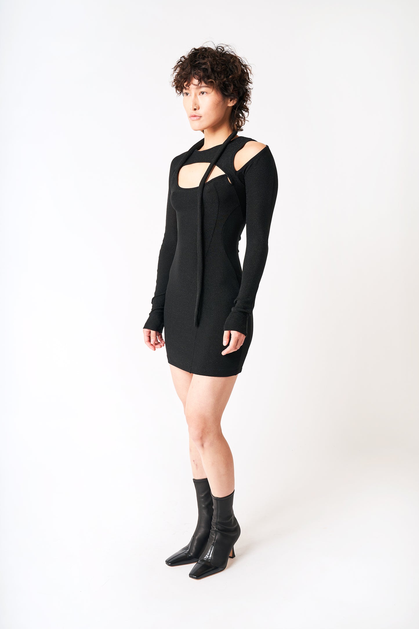 Long Sleeve Cutout Mini Dress