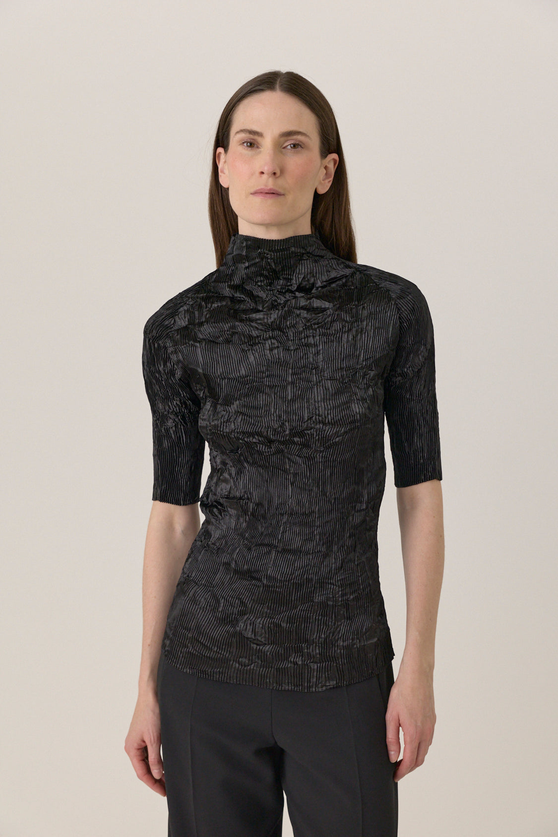 Dahlia Pleated Top - Black