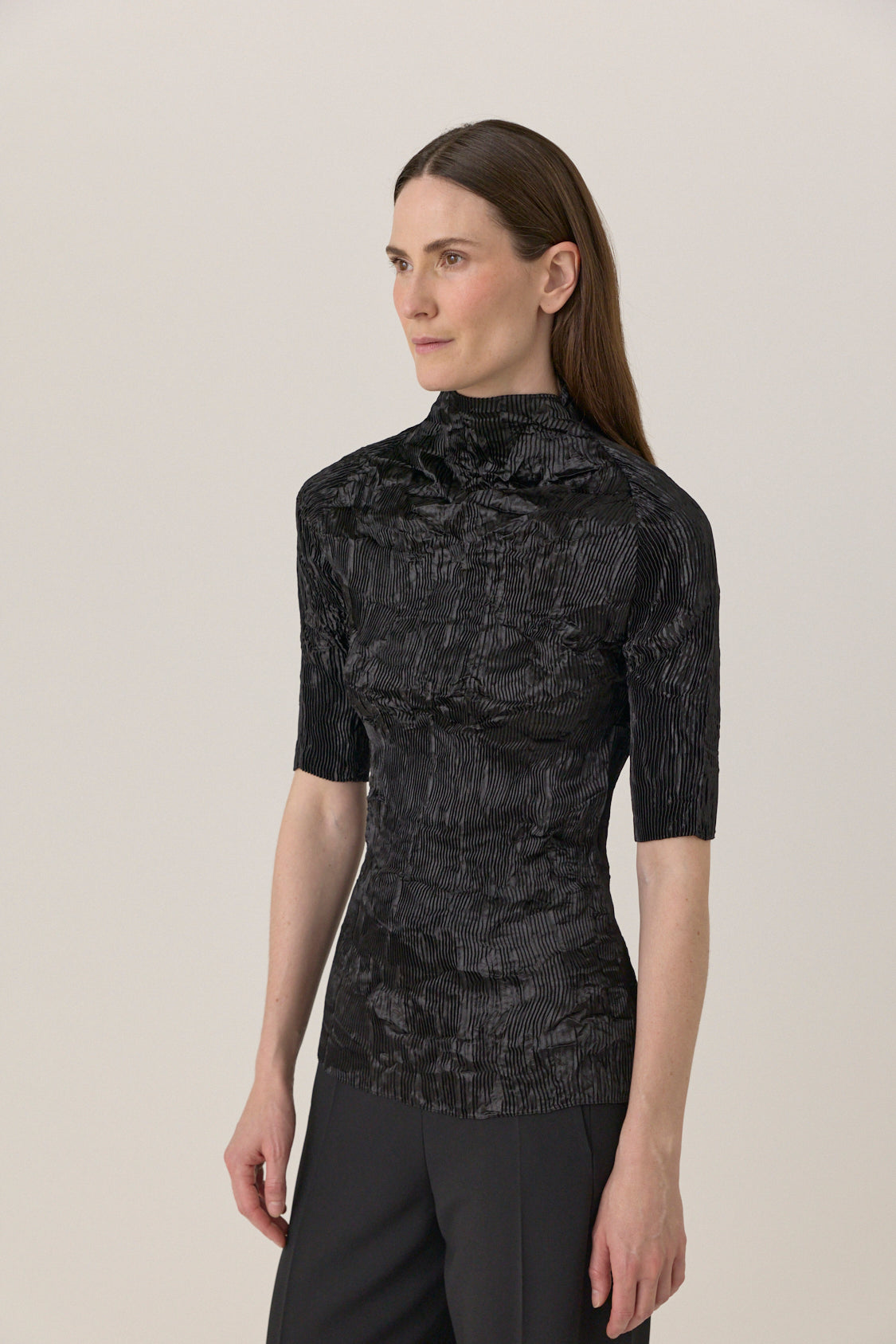 Dahlia Pleated Top - Black