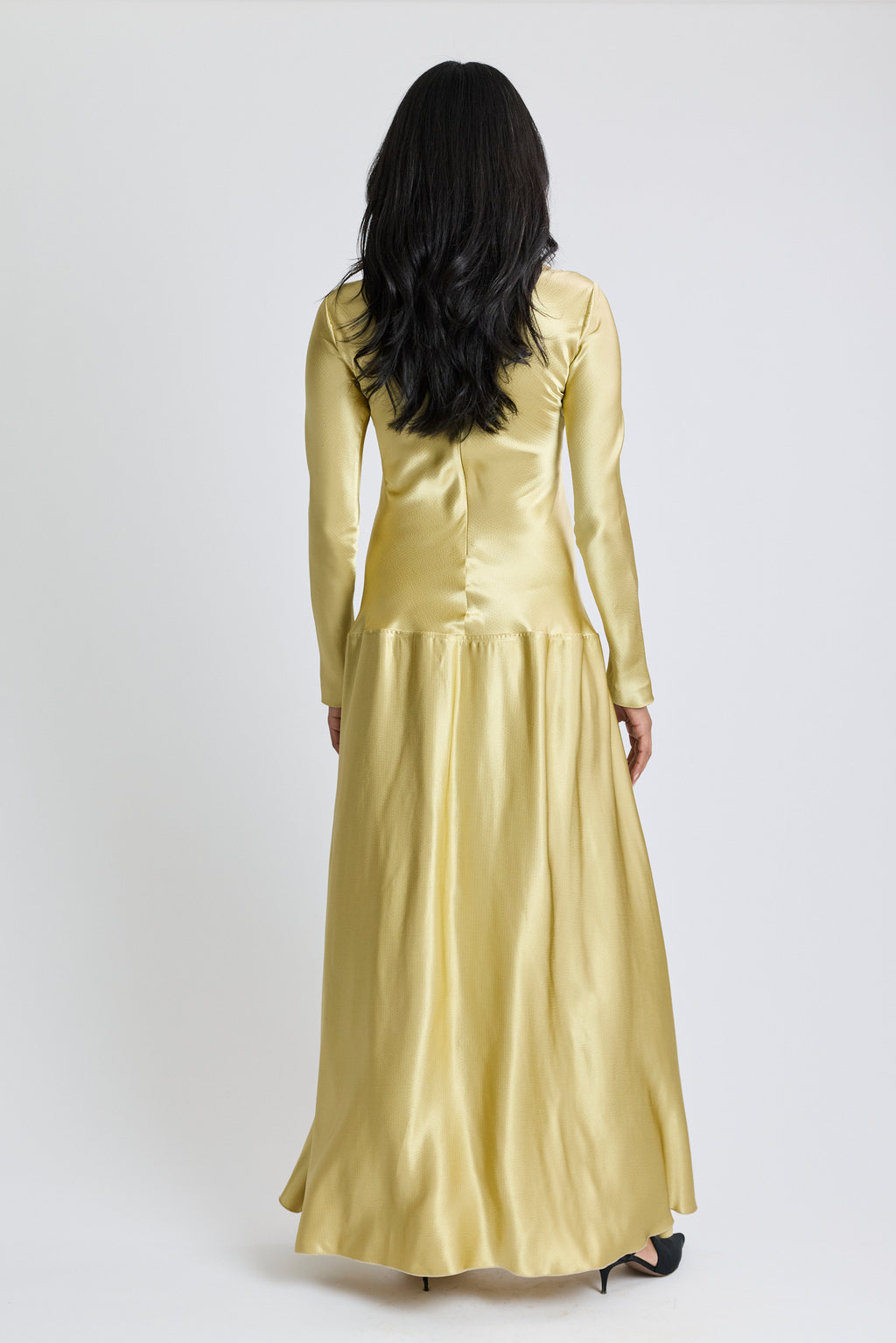 Mila Bias Cut Long Sleeve Dress