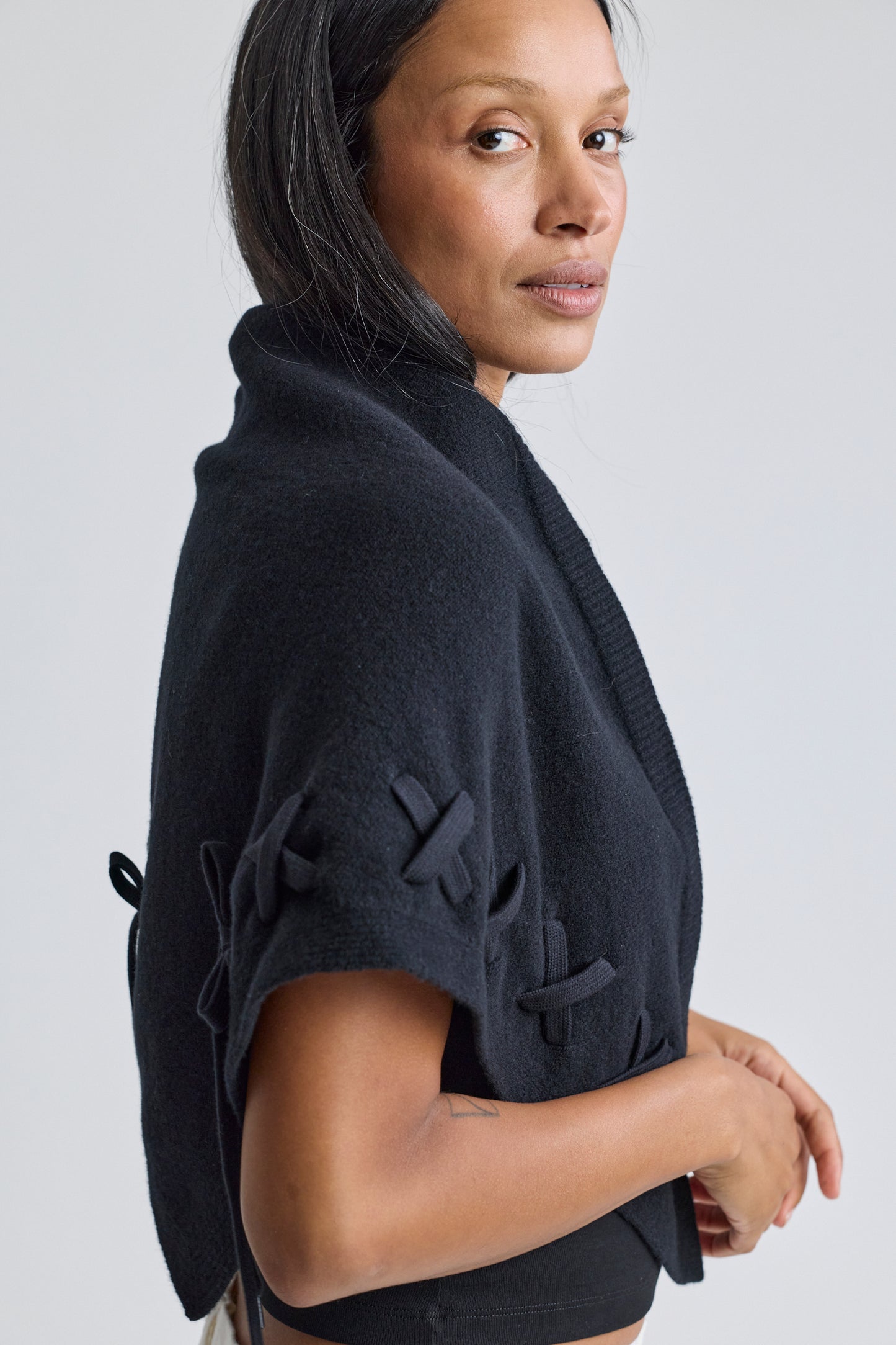 Merino Lace Up Neckerchief