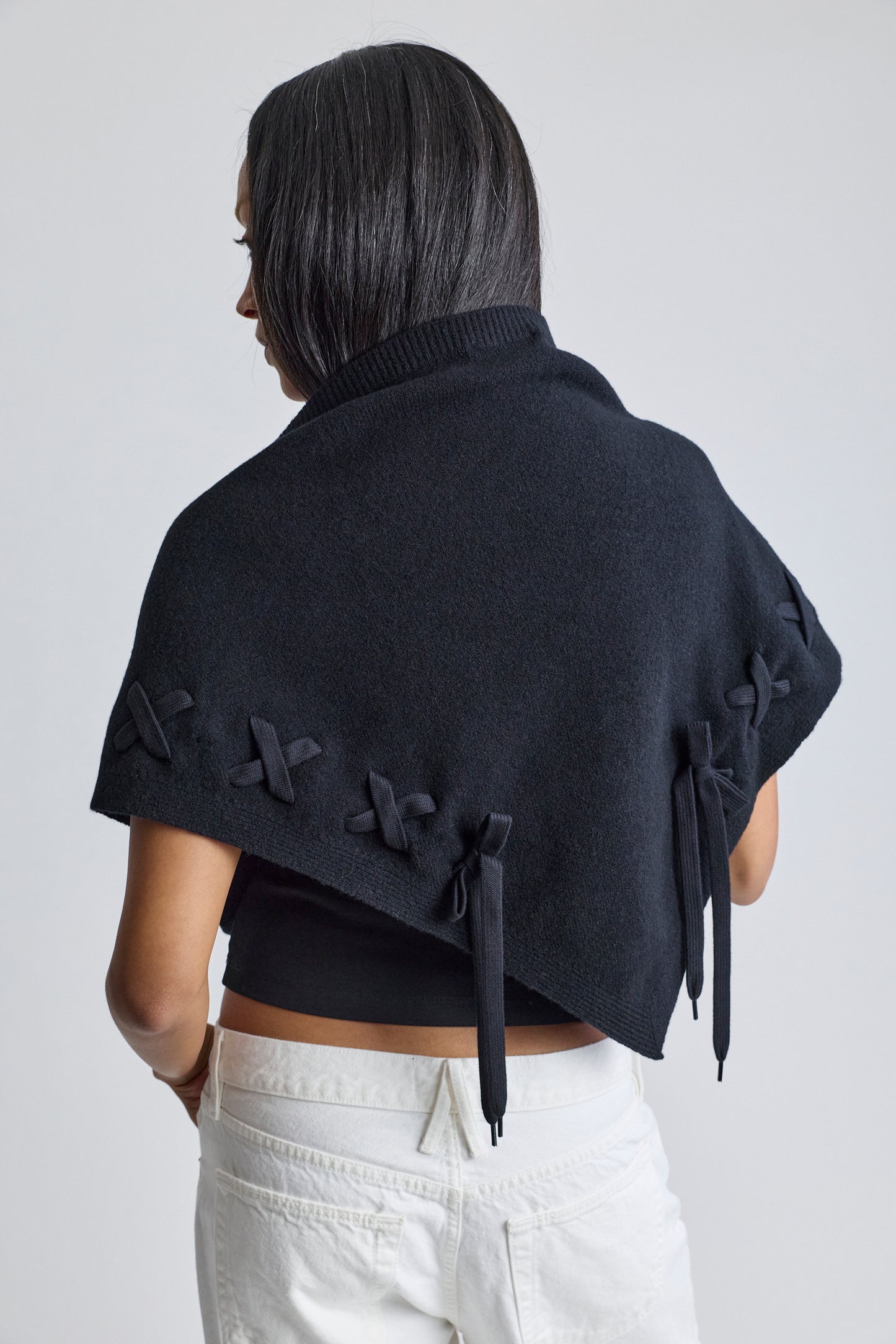 Merino Lace Up Neckerchief
