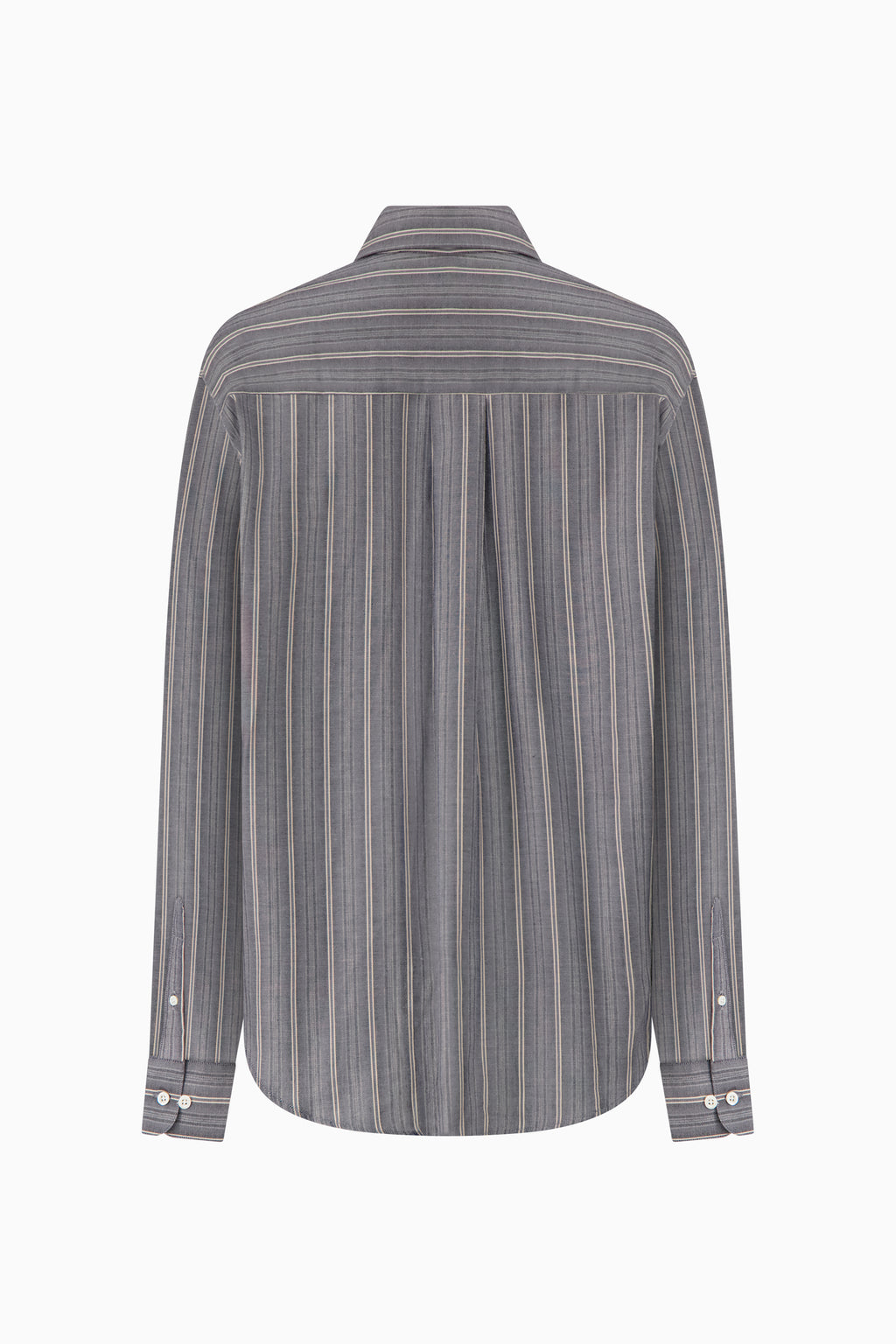 Classic Flannel Shirt - Grey Stripe