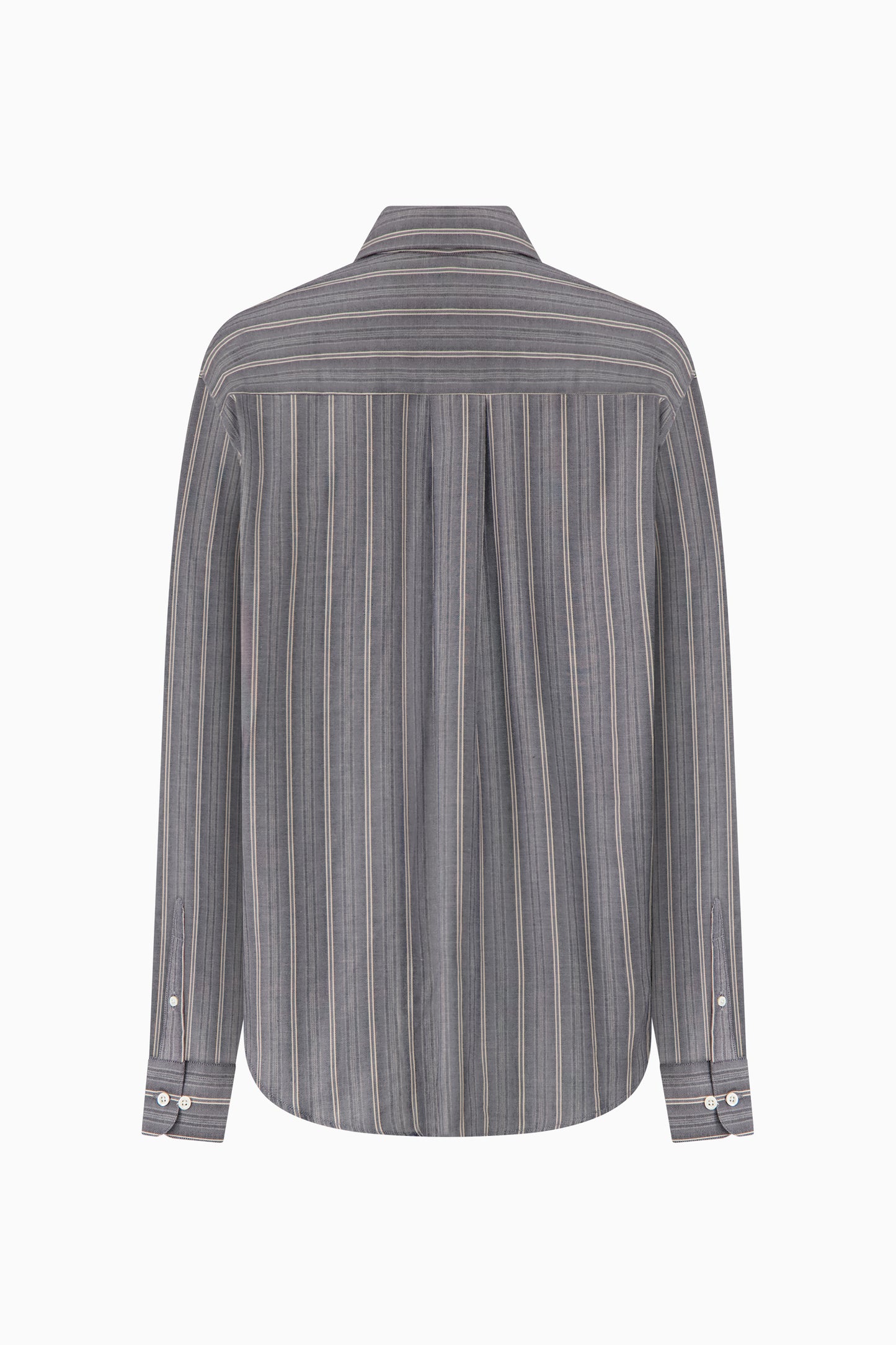 Classic Flannel Shirt - Grey Stripe