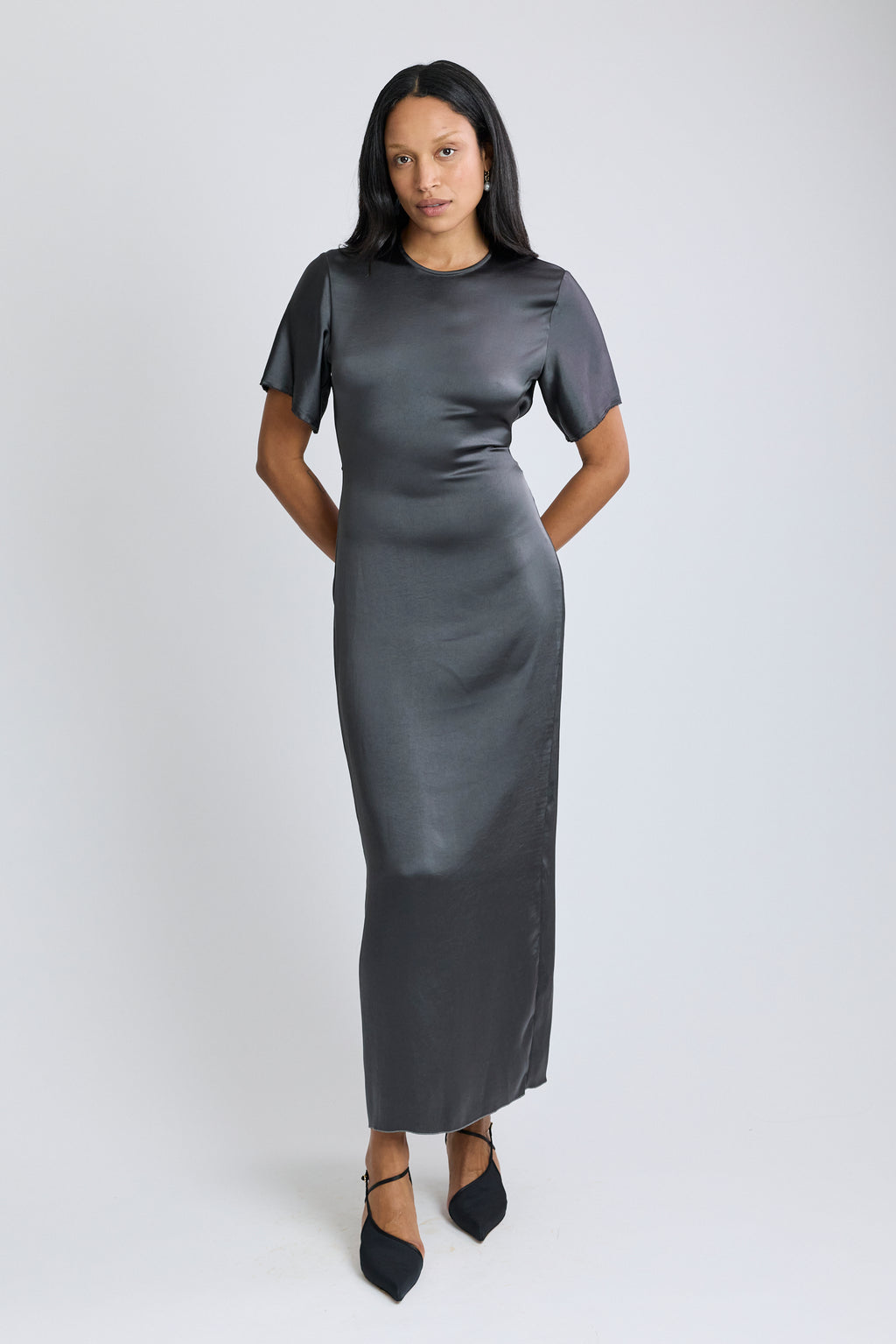 Imogen Fluid Seamless Draped T-Shirt Dress