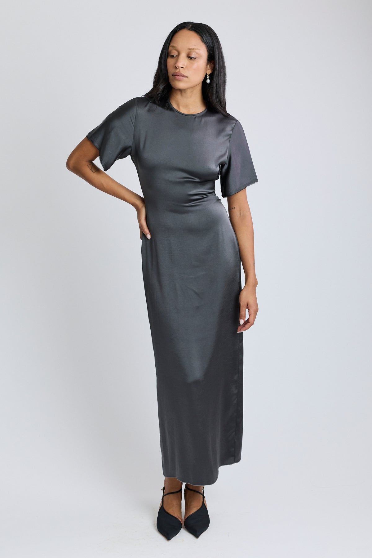 Imogen Fluid Seamless Draped T-Shirt Dress