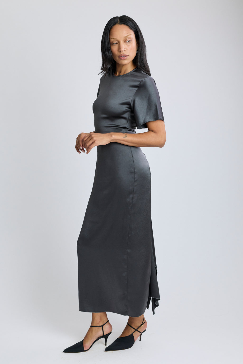 Imogen Fluid Seamless Draped T-Shirt Dress
