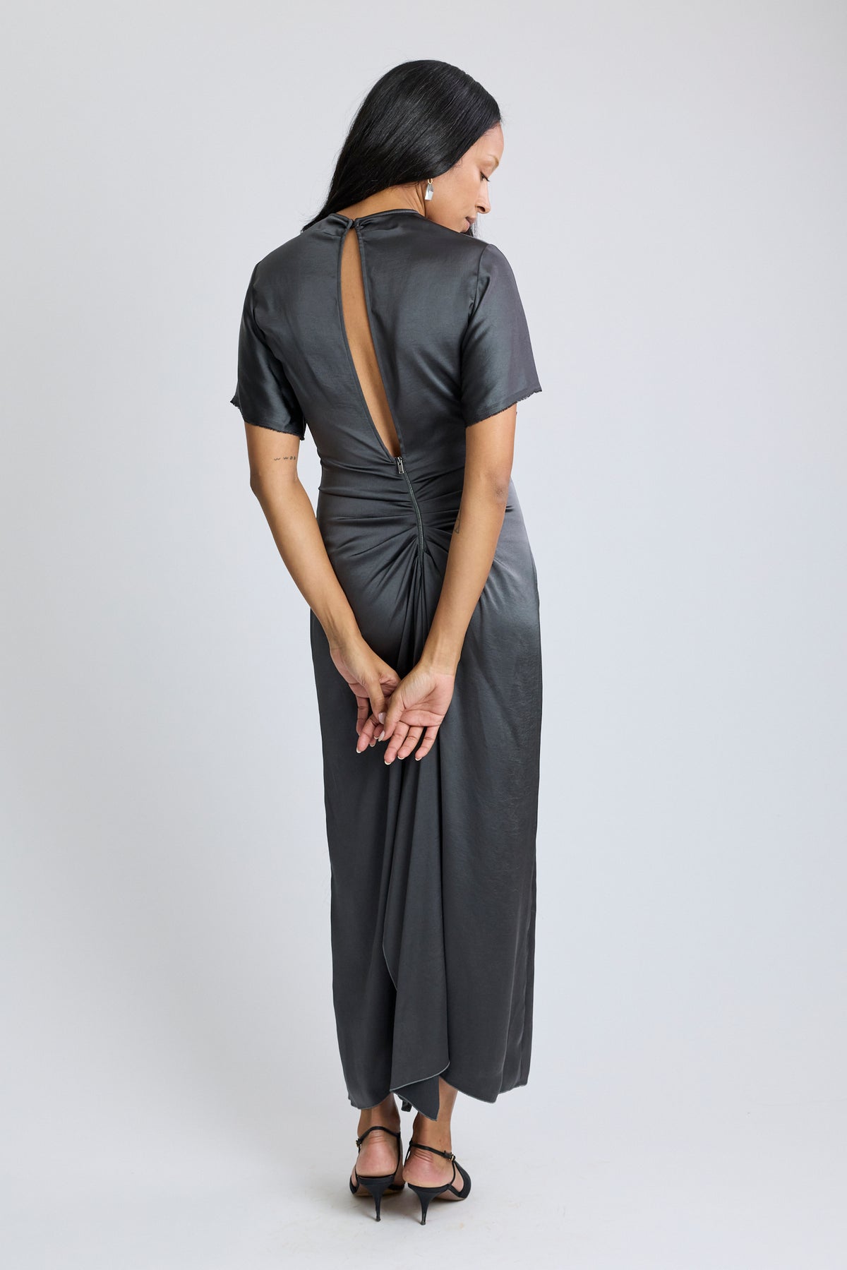 Imogen Fluid Seamless Draped T-Shirt Dress