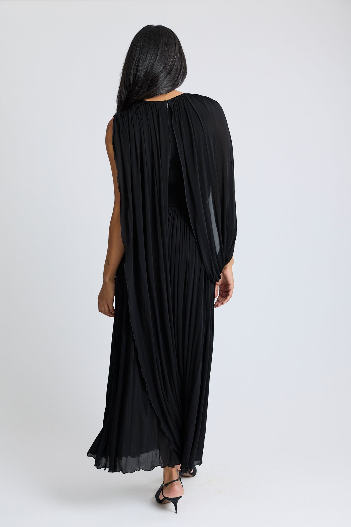 Kahlo Asymmetric Draped Loop Jersey Dress