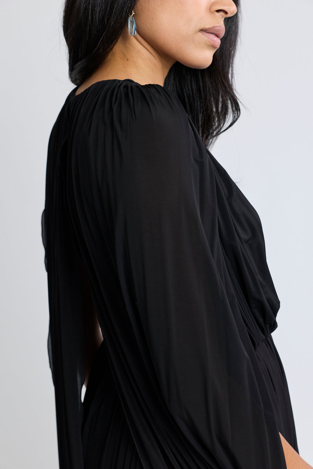 Kahlo Asymmetric Draped Loop Jersey Dress