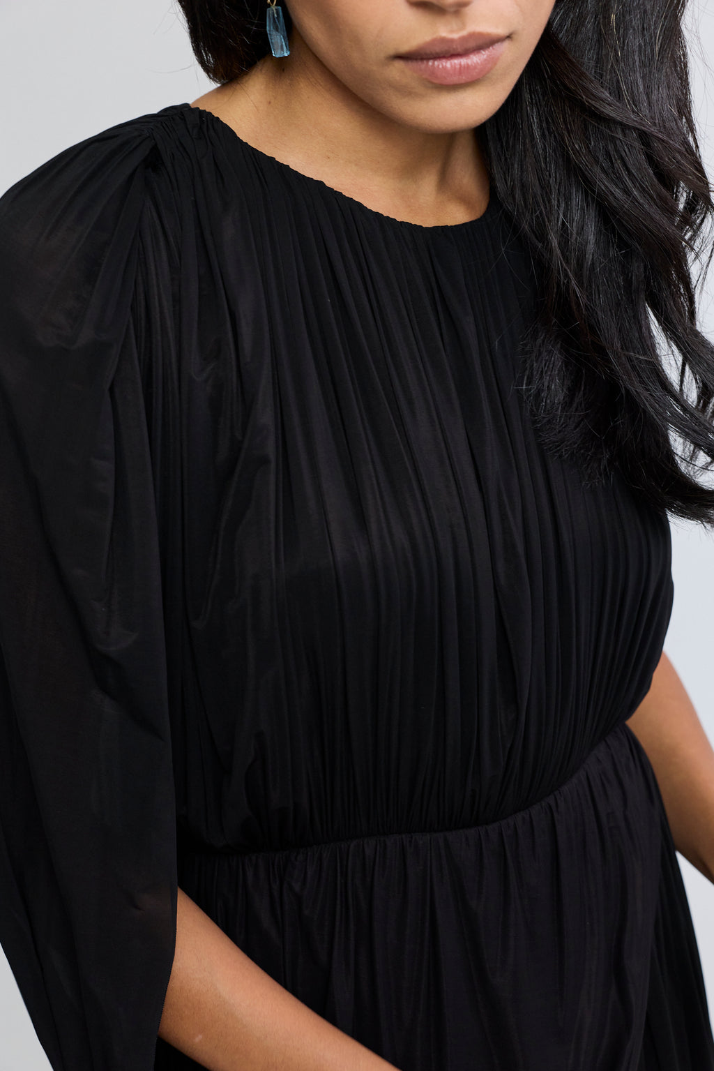 Kahlo Asymmetric Draped Loop Jersey Dress
