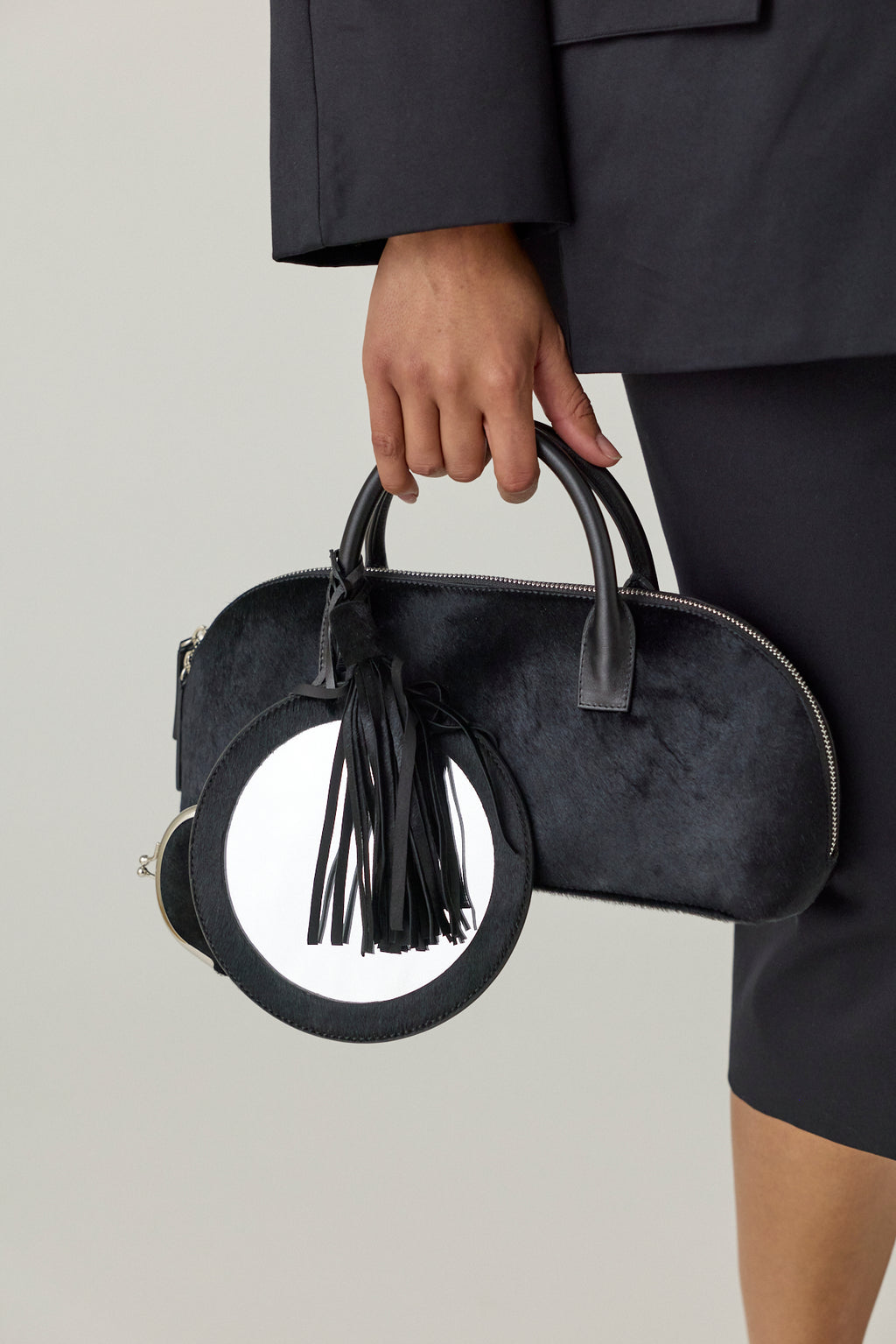 Eliza Black Cowhide Bag