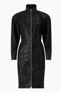 Michael Hoban Black Suede Dress