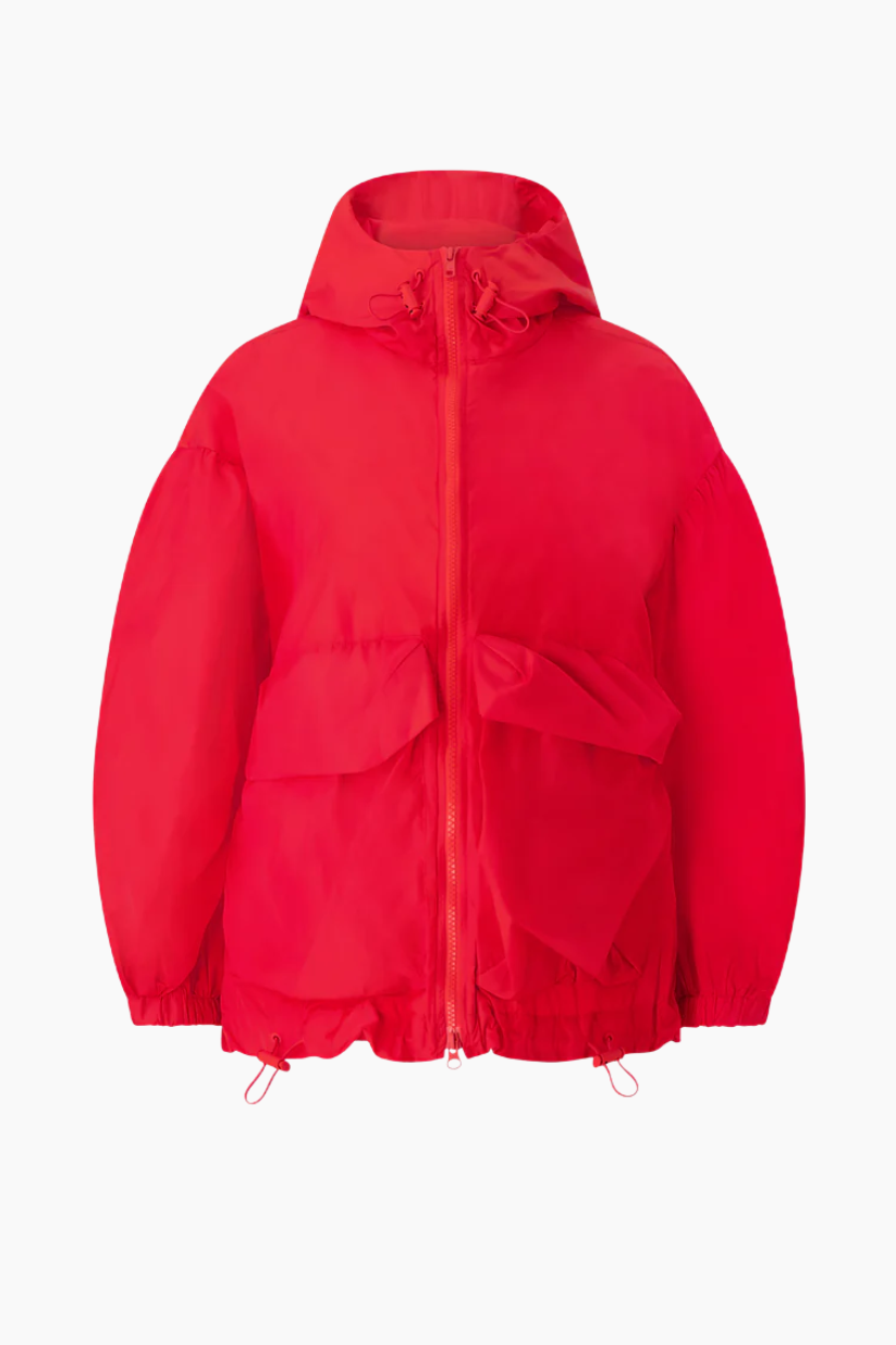 Cargo Flap Pocket Puff Sleeve Jacket