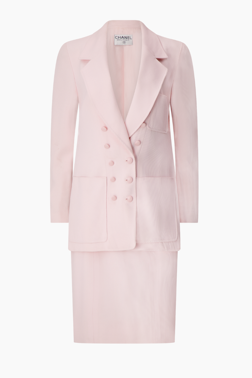 Chanel Pink Skirt Suit