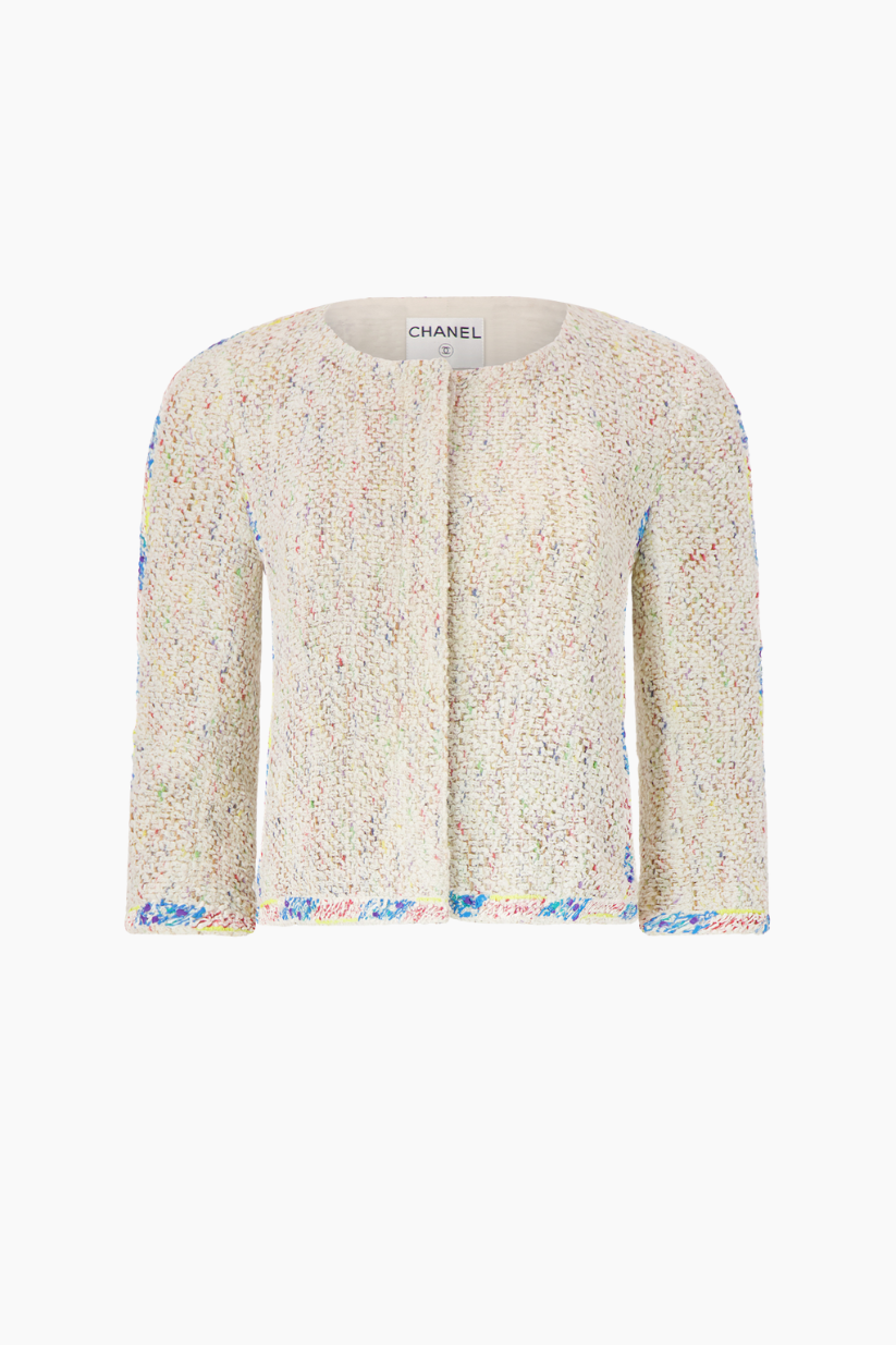 Chanel Tweed Jacket with Painted Details