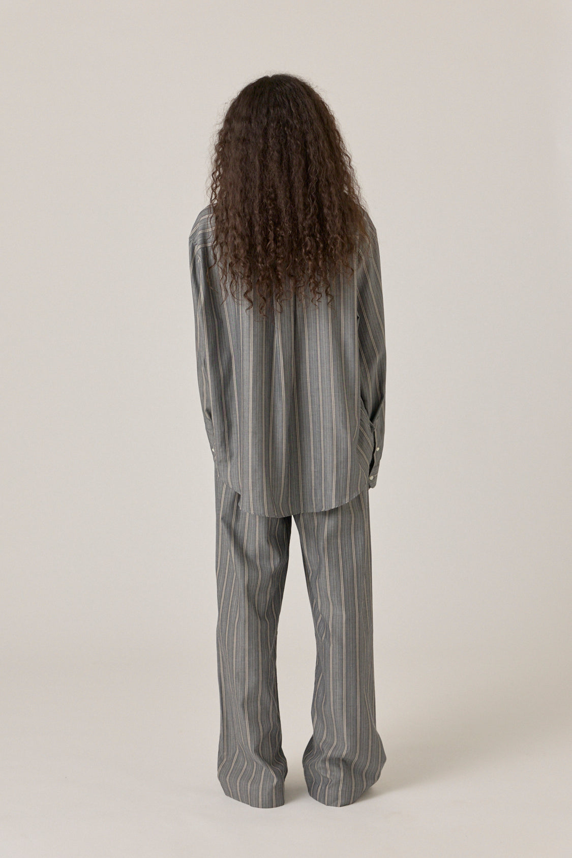 Classic Flannel Shirt - Grey Stripe