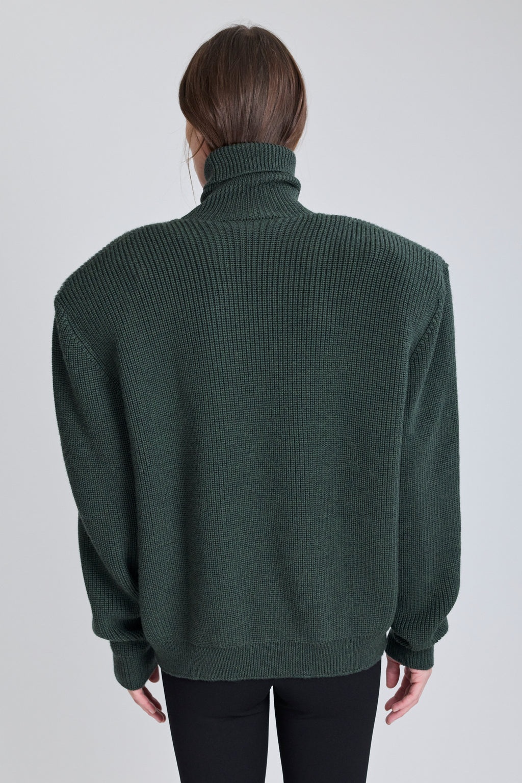 Tailored Rib Sweater - Ivy Green