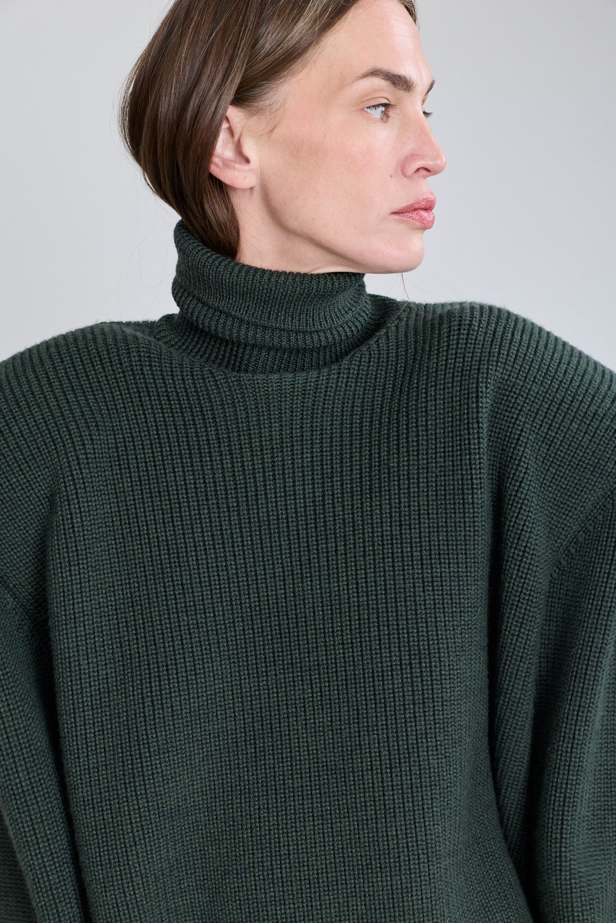 Tailored Rib Sweater - Ivy Green
