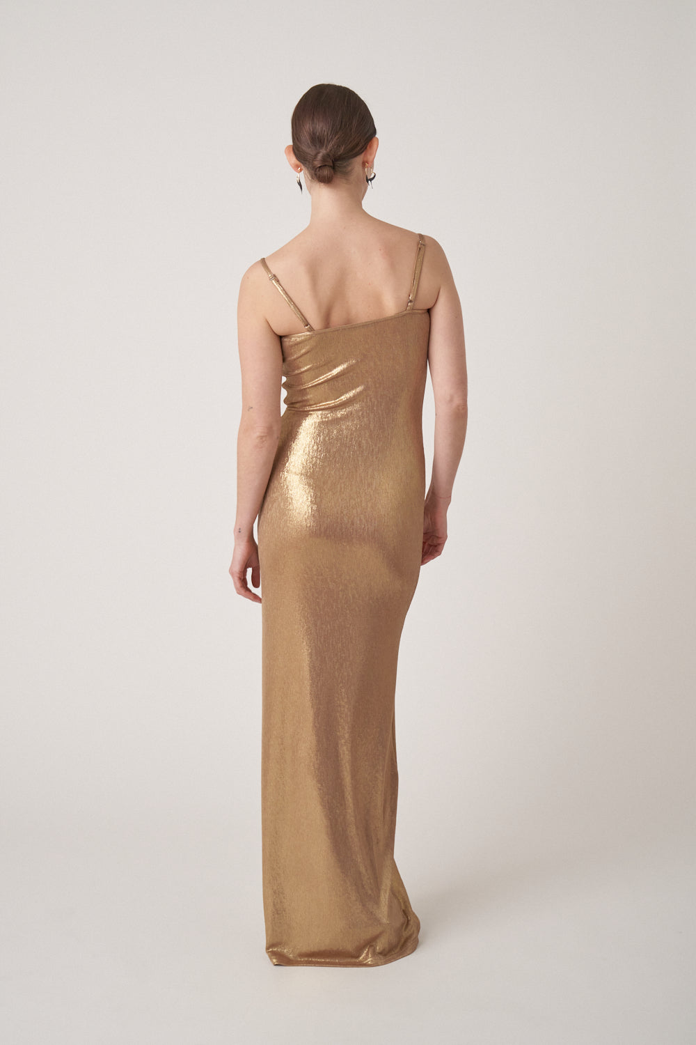 Knitted Charmed Dress - Gold