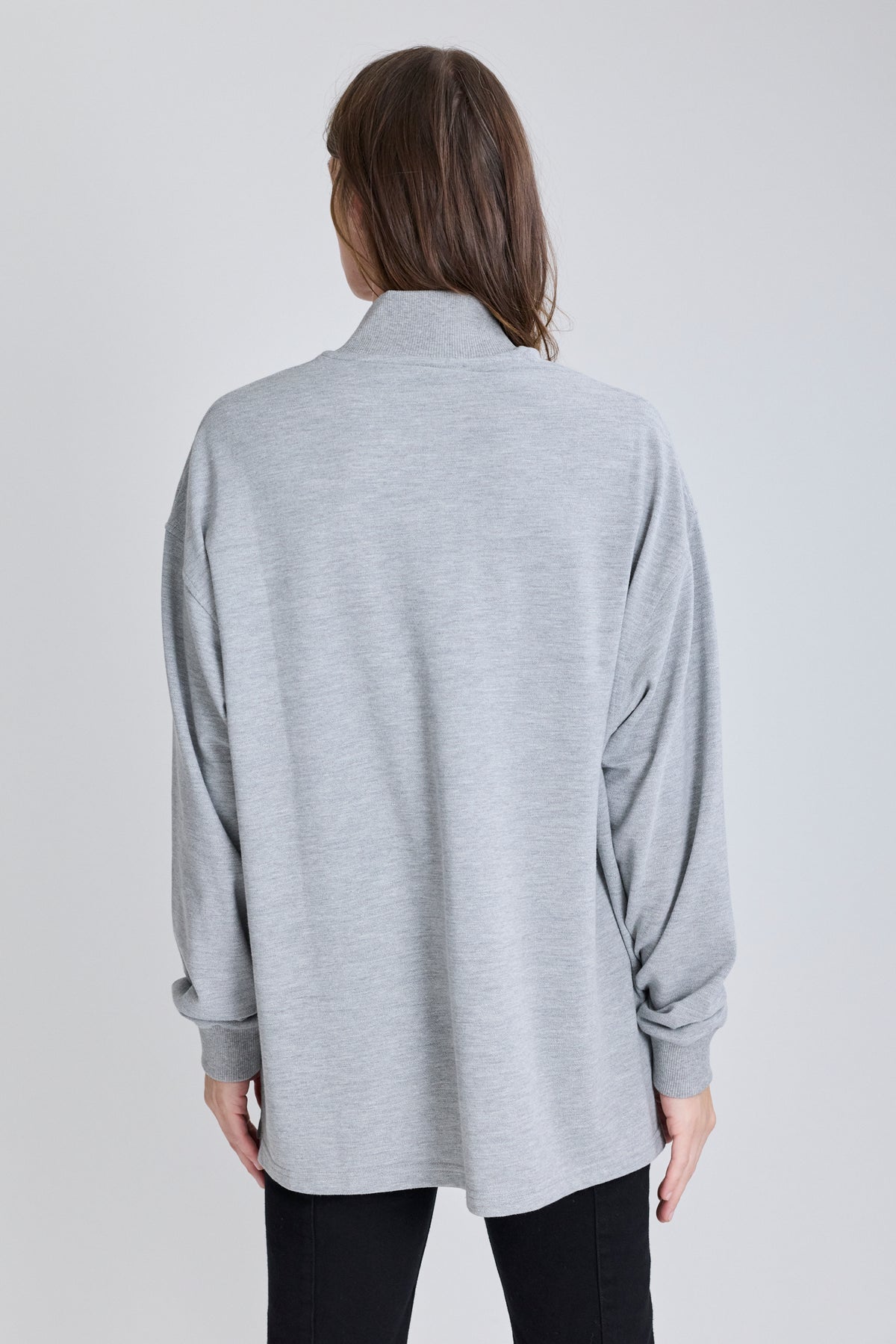 Flat Polo w/ Long Sleeves - Grey