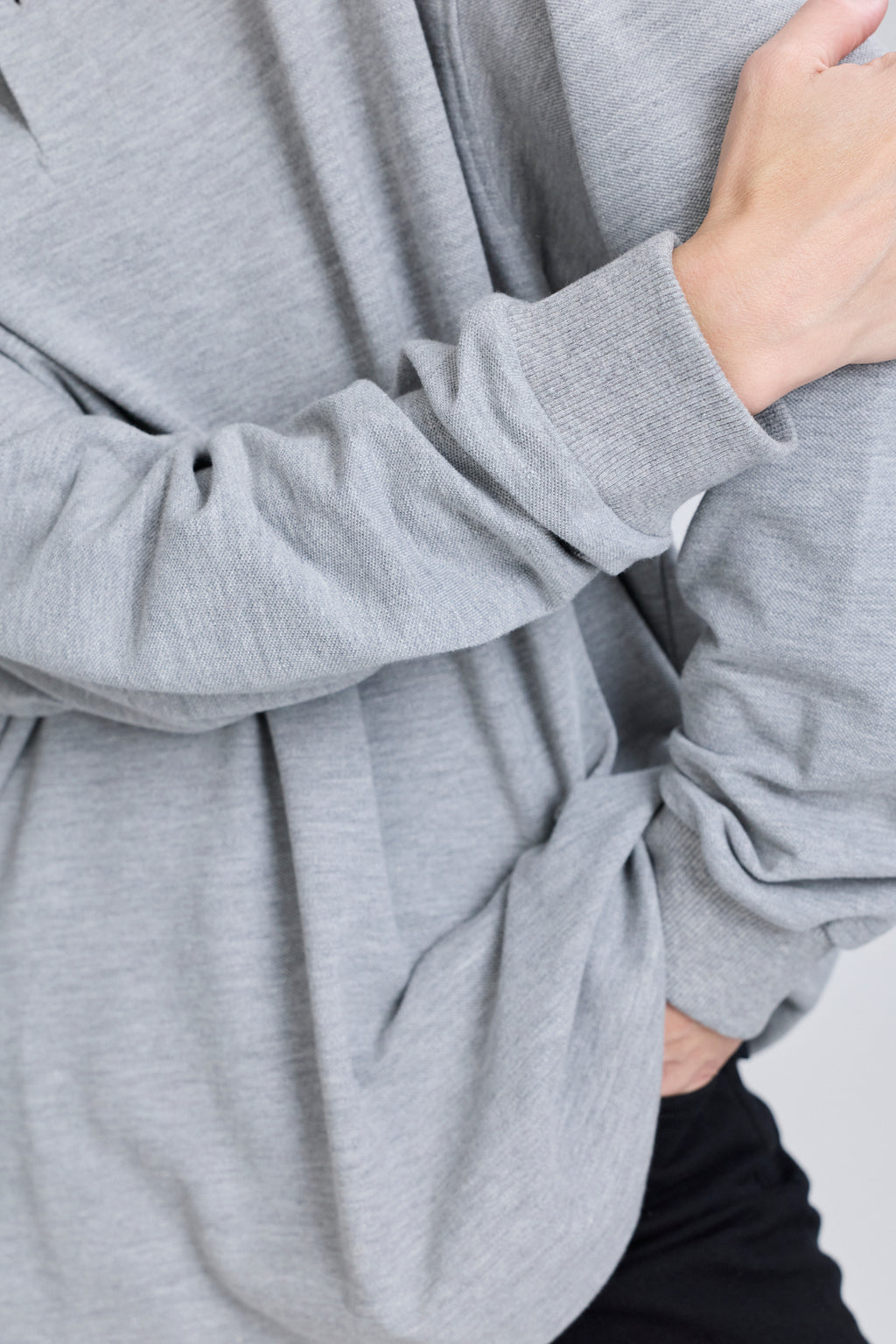 Flat Polo w/ Long Sleeves - Grey