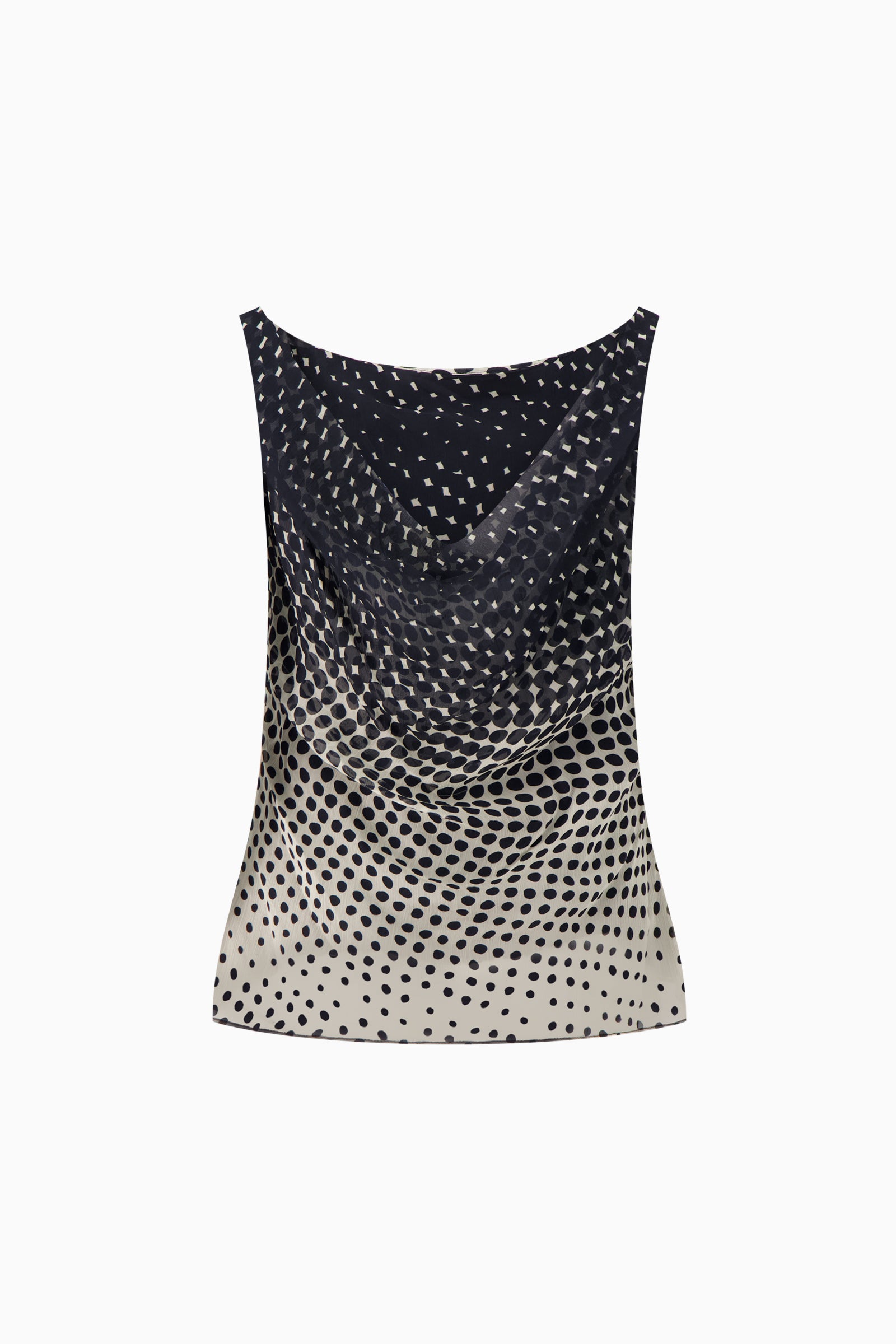 Halftone Wiggle Dot Cowl Back Shell
