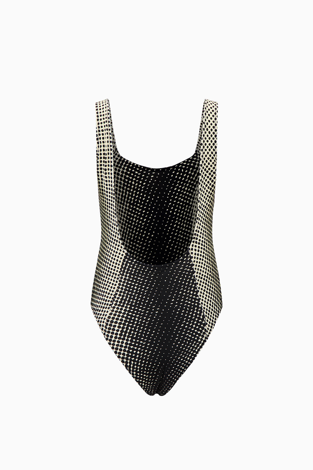 Halftone Wiggle Dot Scoop-Back Maillot