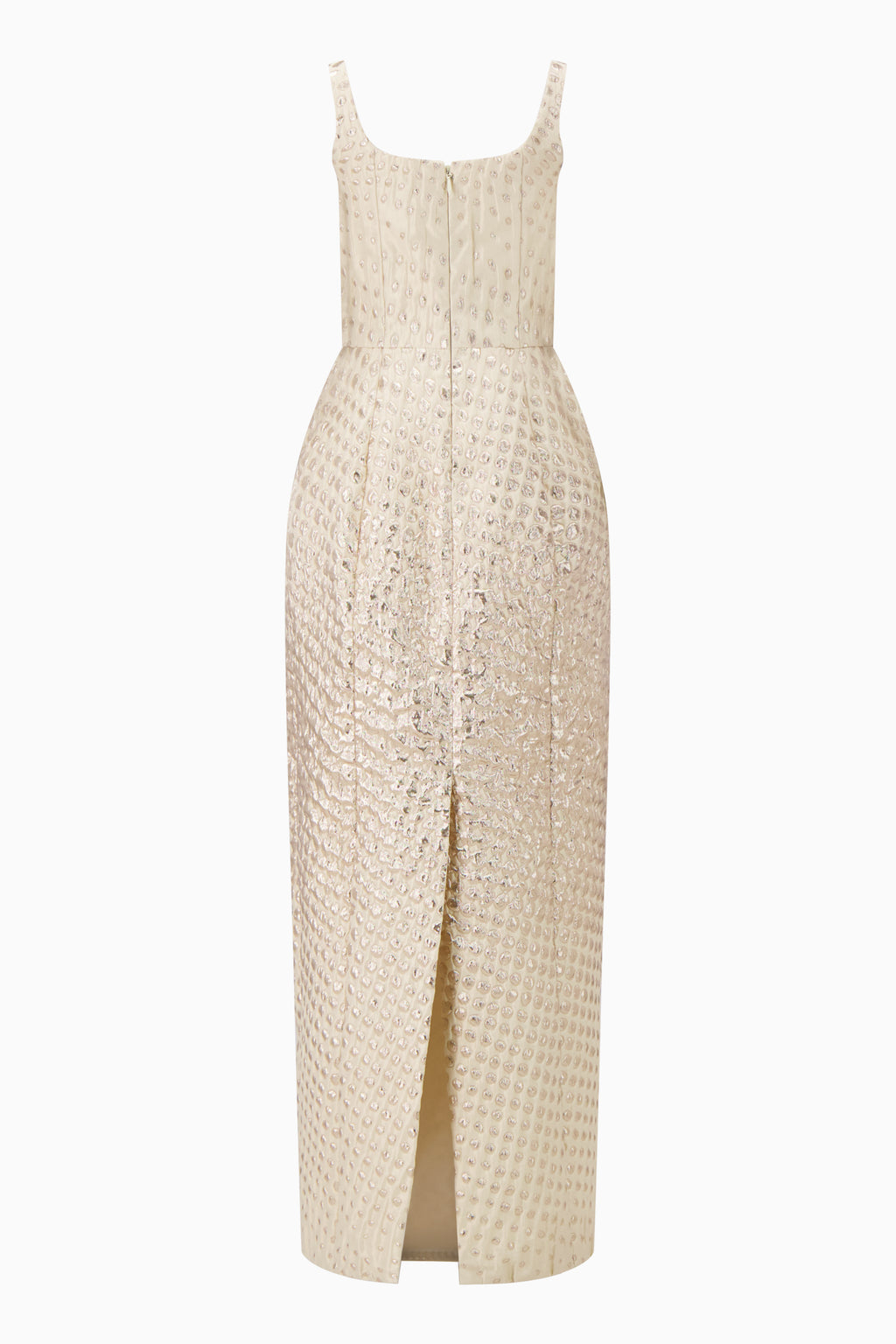 Halftone Wiggle Dot Scoop Neck Tulip Gown
