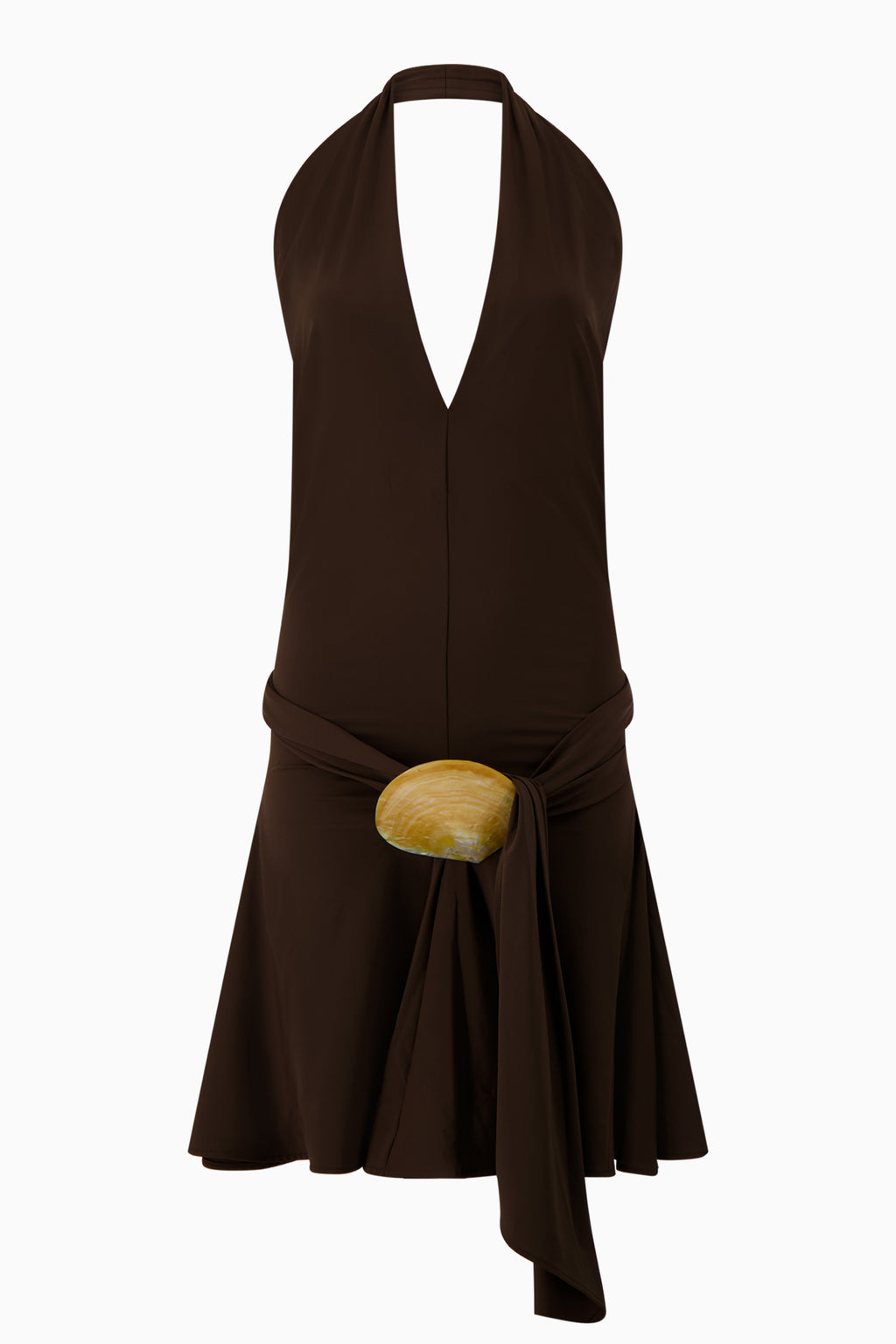 Halterneck Midi Shell Dress