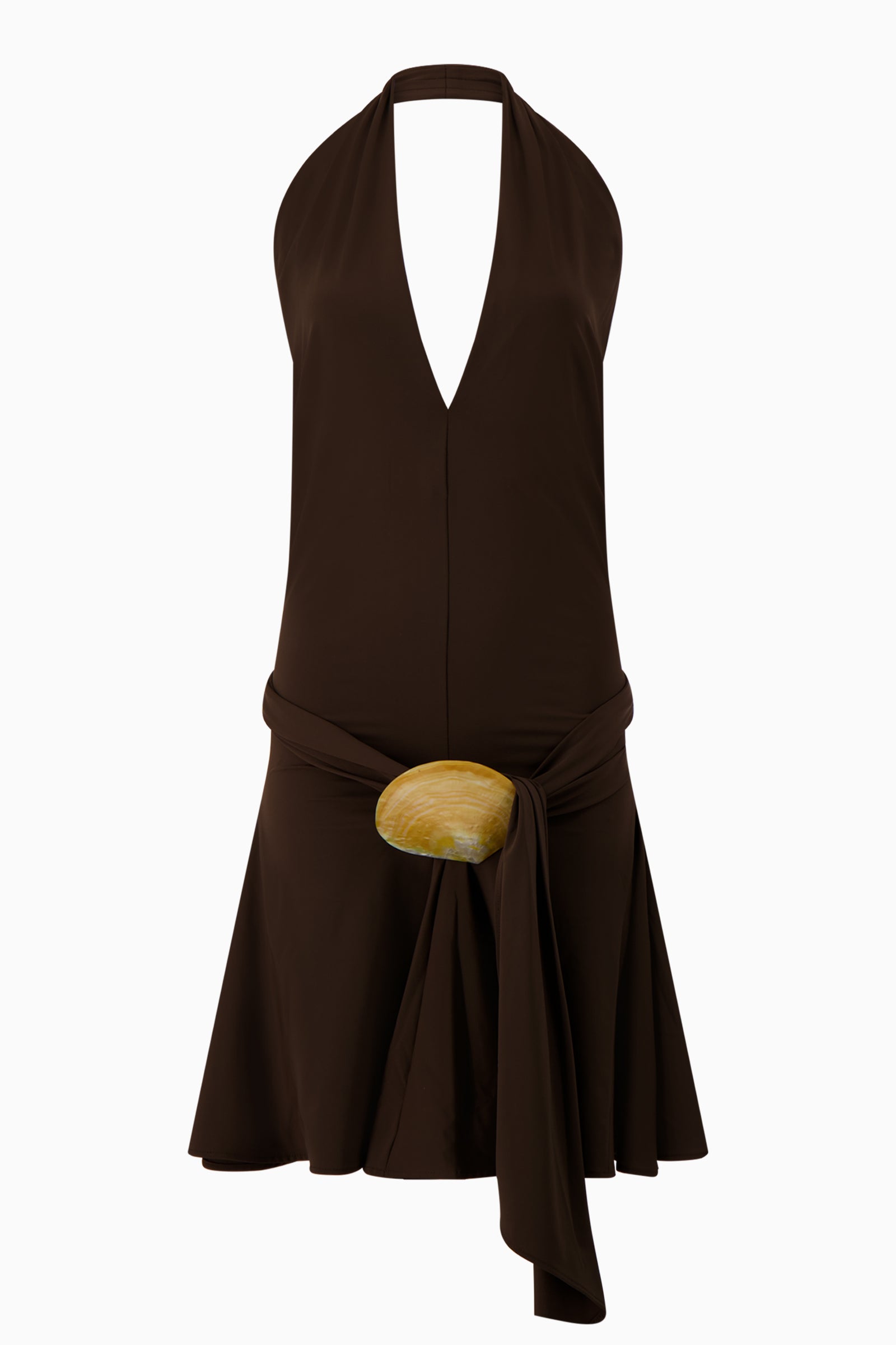 Halterneck Midi Shell Dress