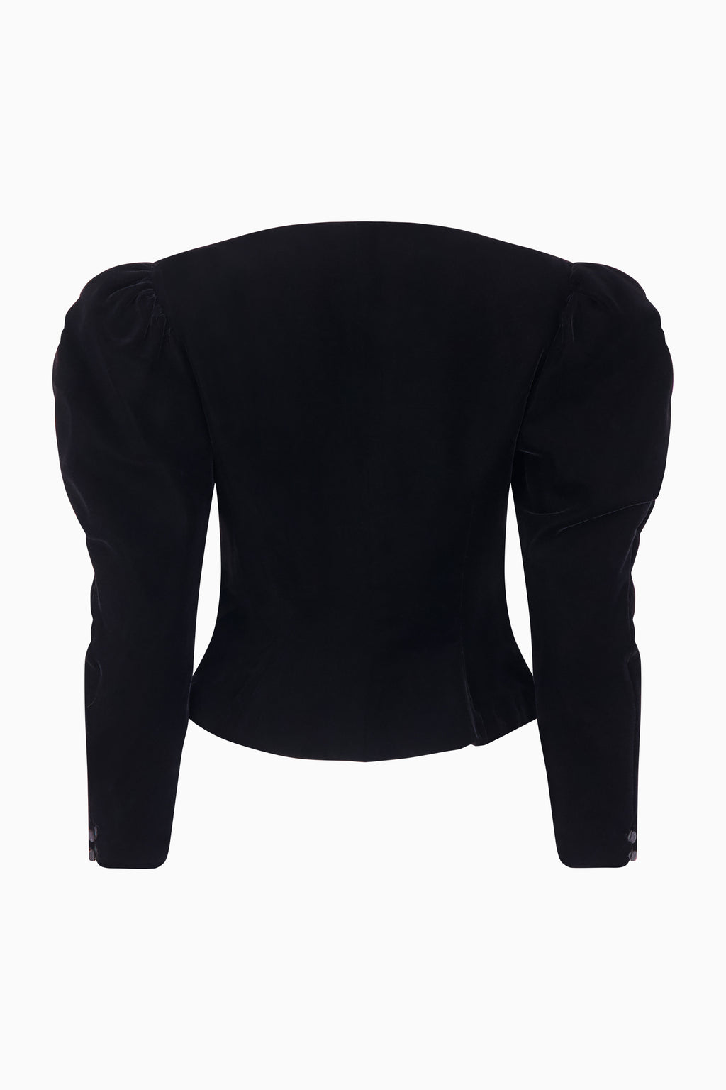 Hanae Mori Silk Satin & Velvet Blouse