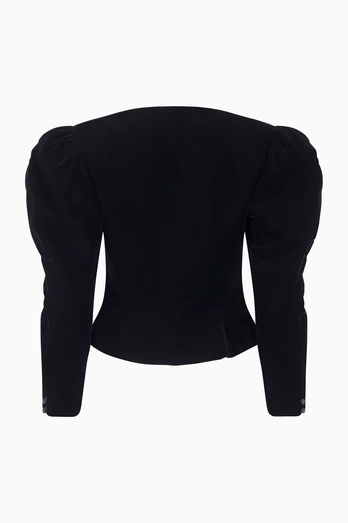 Hanae Mori Silk Satin & Velvet Blouse