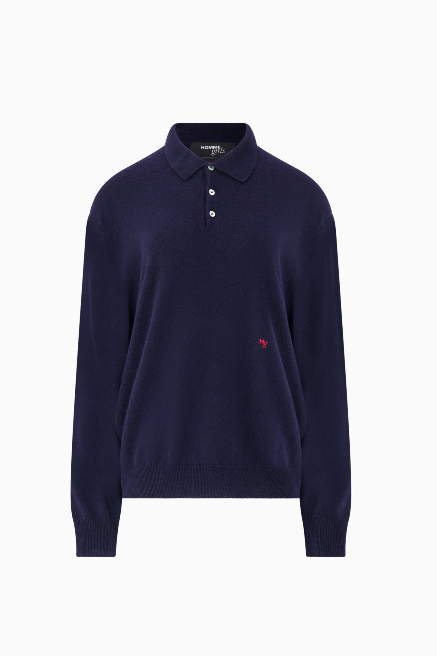 Wool Polo Navy