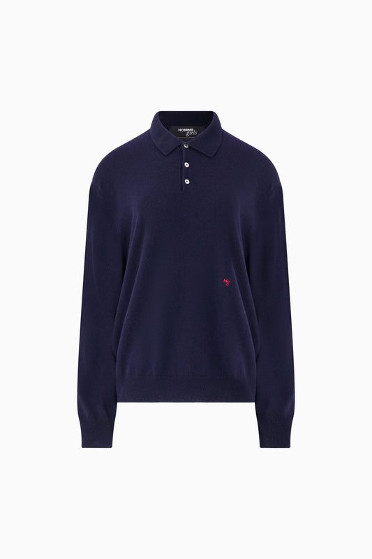 Wool Polo Navy