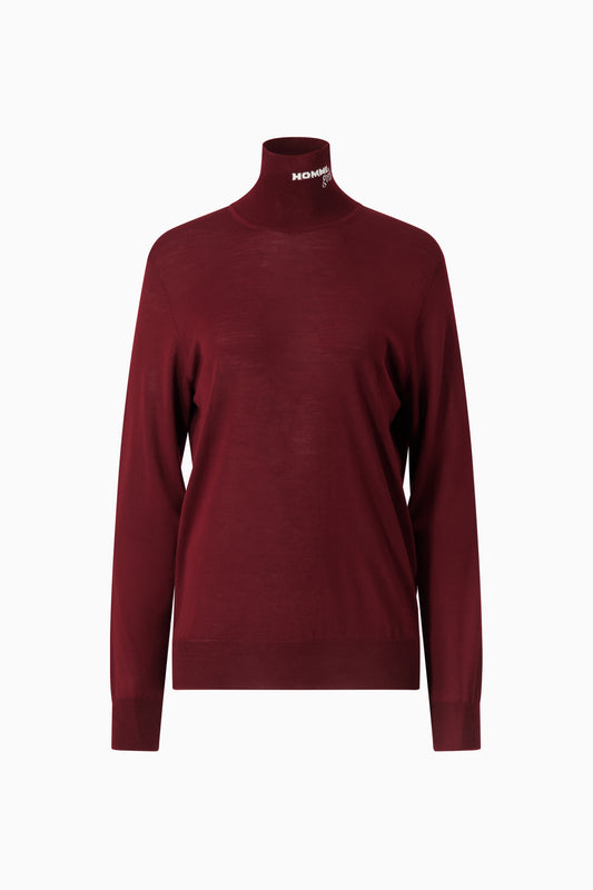 Wool Turtleneck - Burgundy