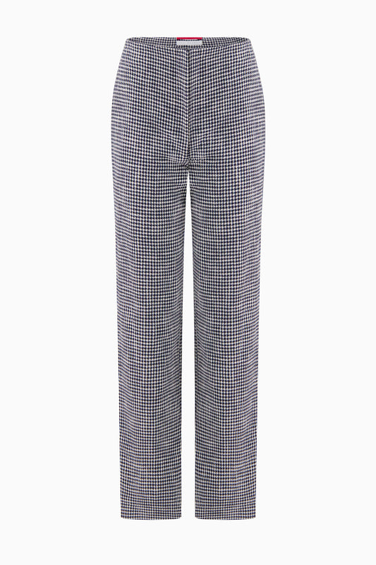 Houndstooth Check Tailored Trousers