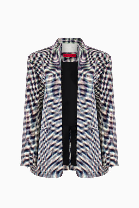 Houndstooth Check Tailored Jacket