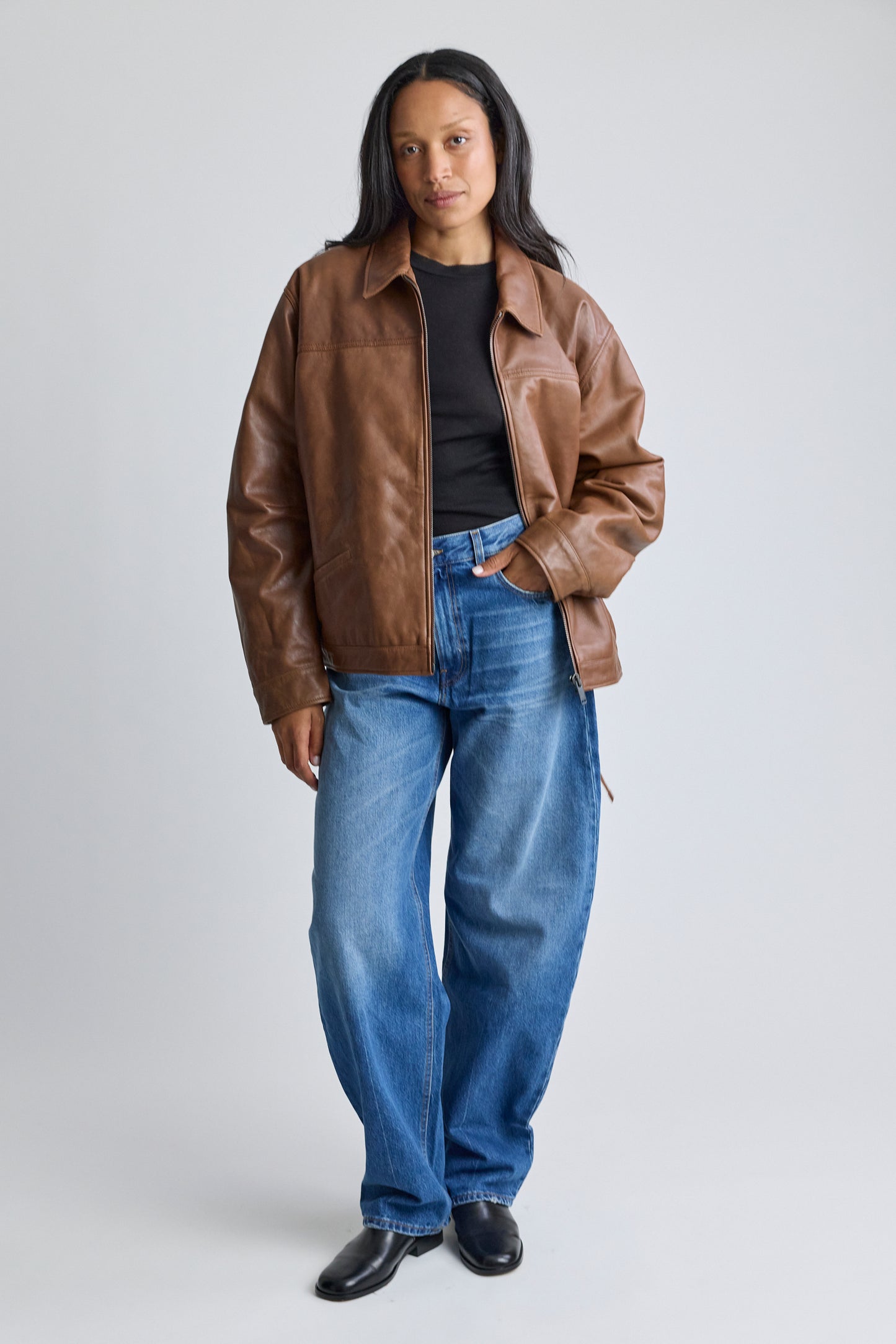 Jocelyn Silky Leather Jacket