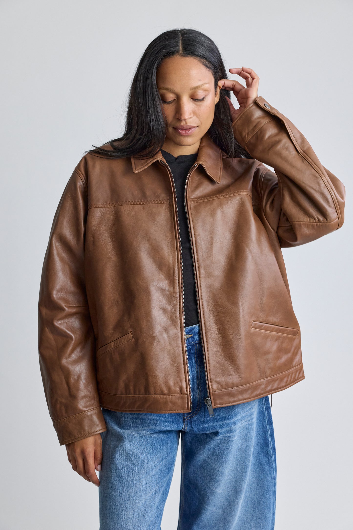 Jocelyn Silky Leather Jacket