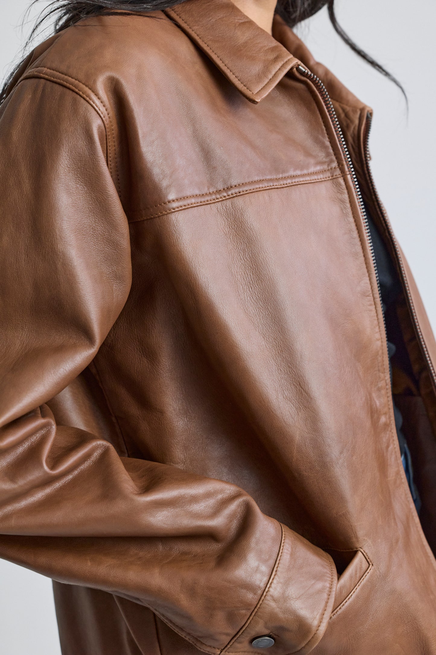 Jocelyn Silky Leather Jacket