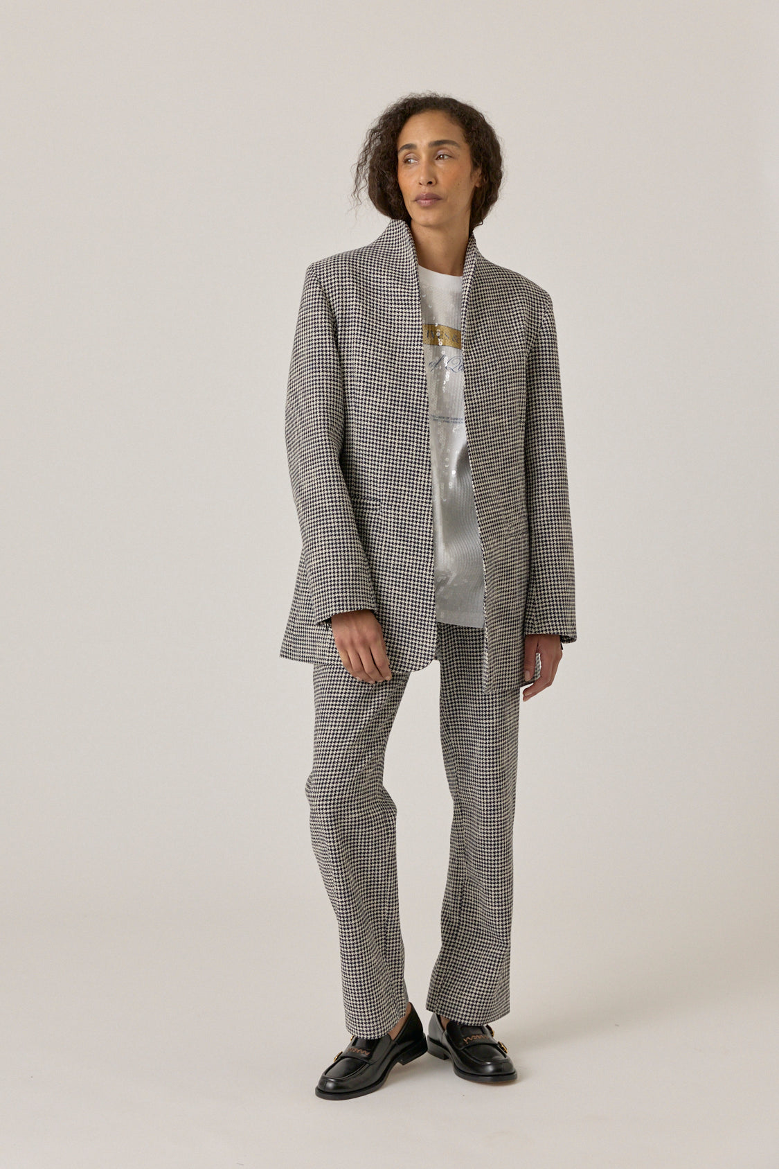 Houndstooth Check Tailored Jacket