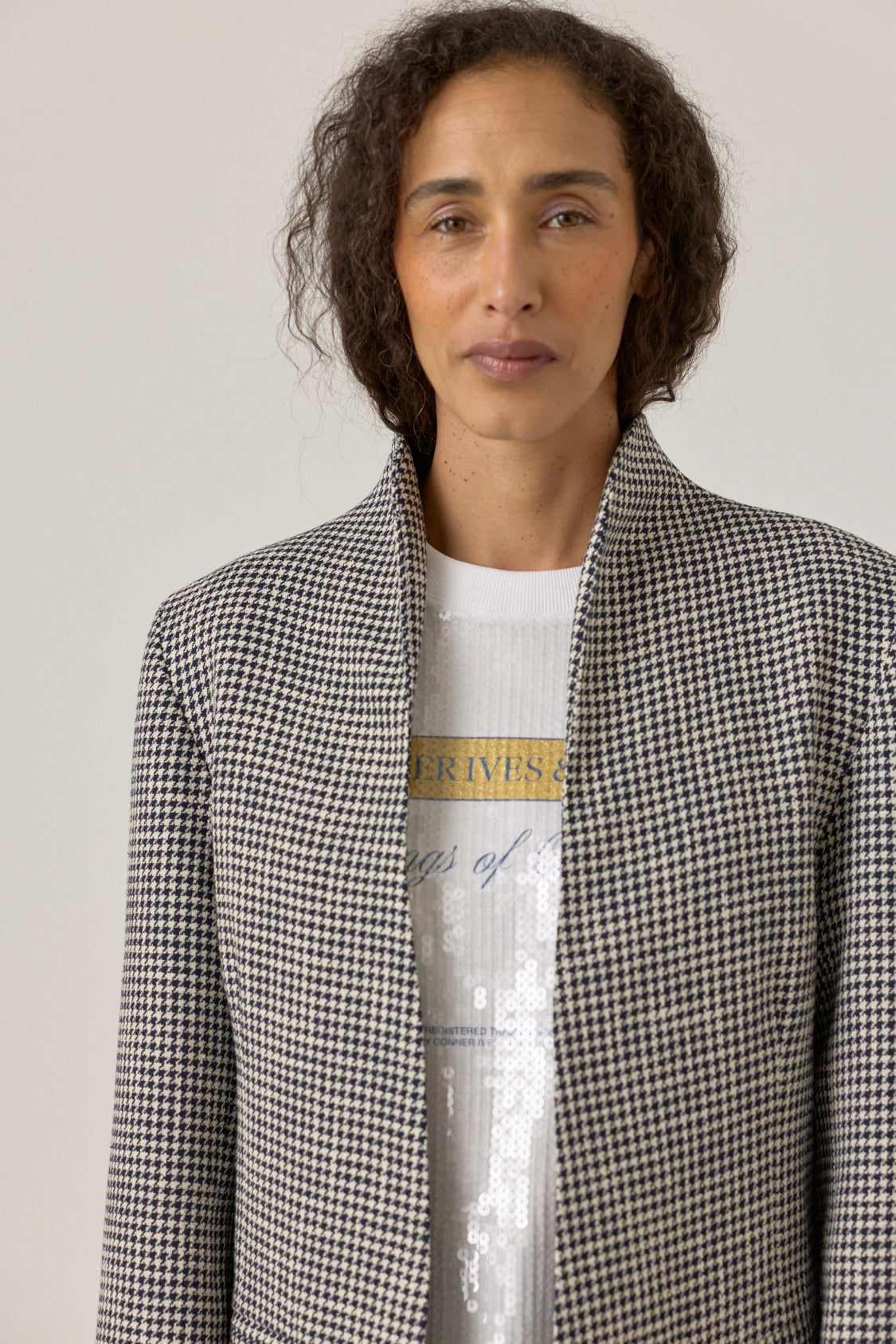 Houndstooth Check Tailored Jacket